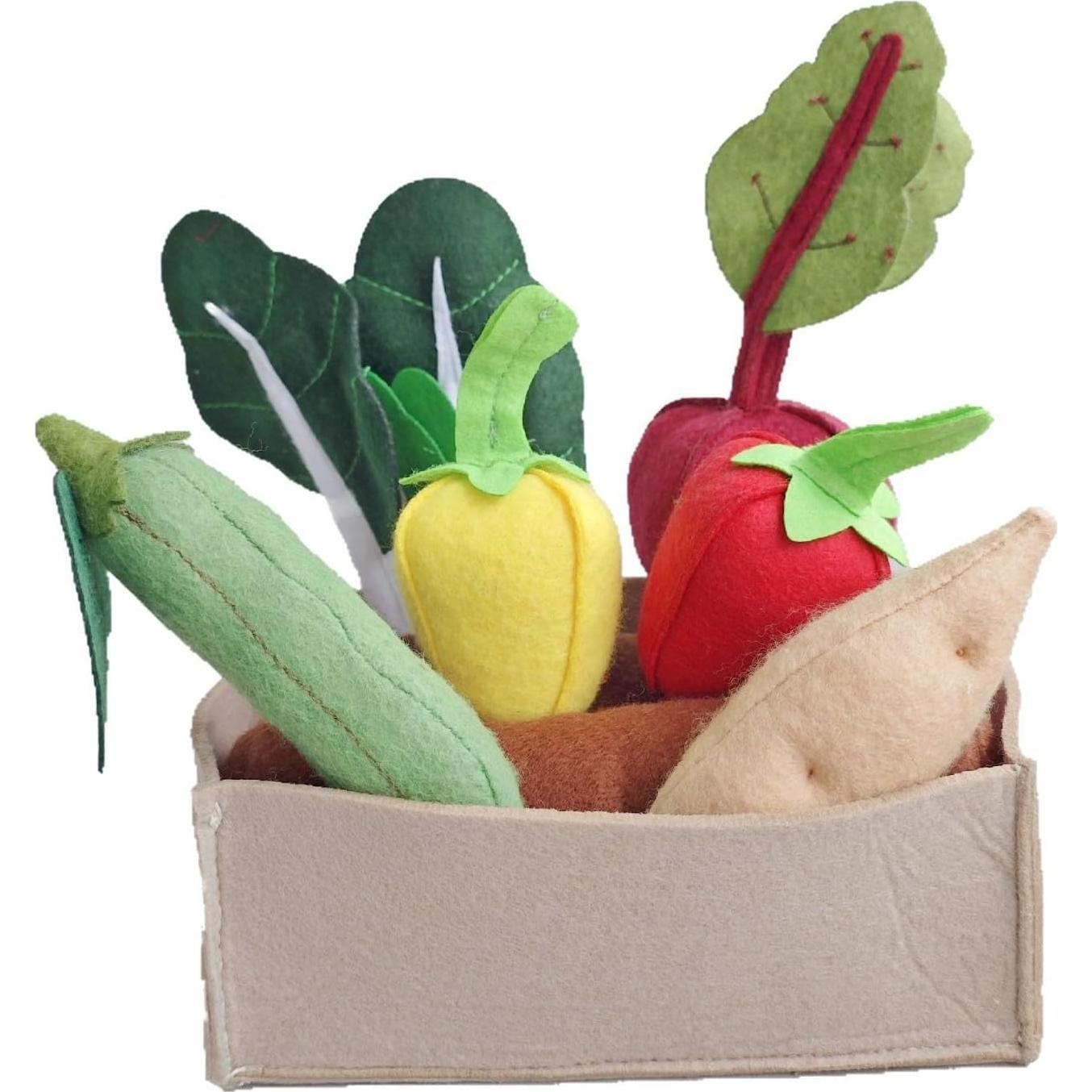 Juego de Verduras de Fieltro Montessori Qimiao - 9 Piezas