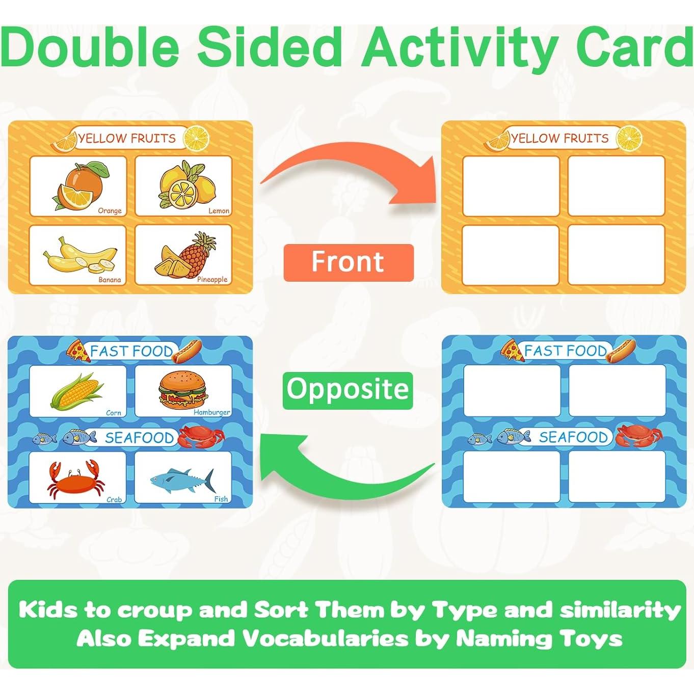 Juguete de Cocina Adena Montessori 40 PCS Frutas y Verduras