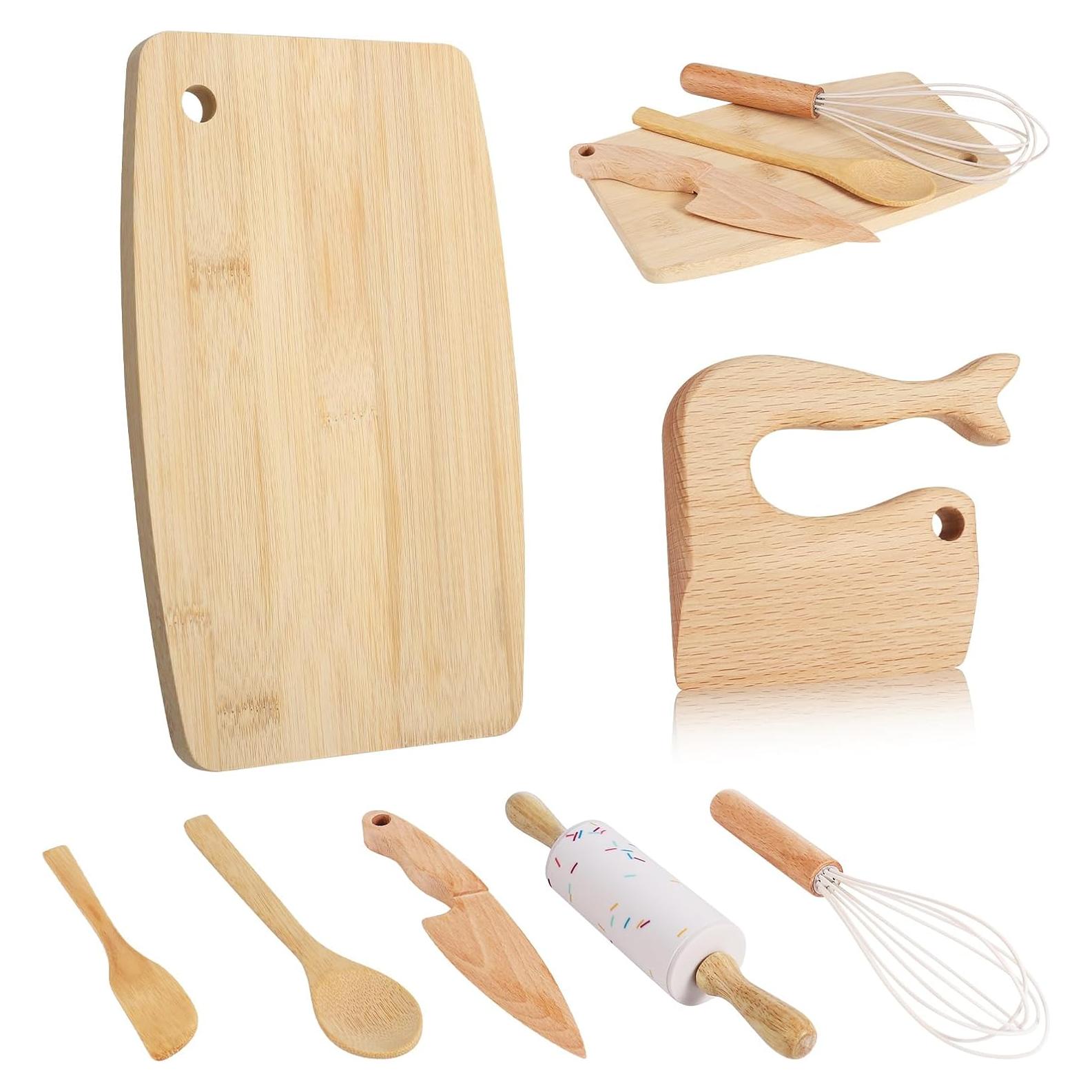 Juego de Cuchillos de Madera para Niños HEQU 7 Piezas