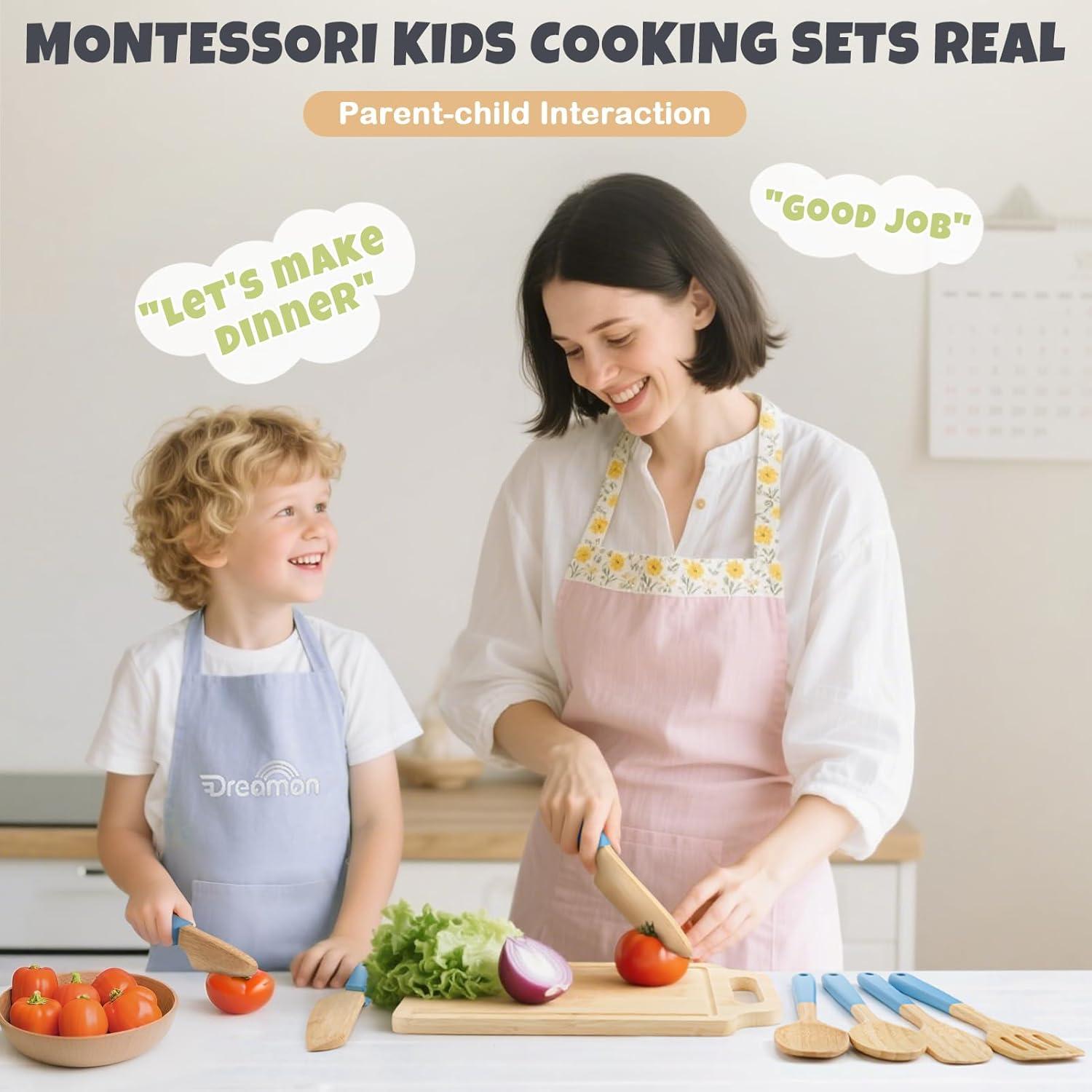 Juego de Cocina de Madera Dreamon 29 PCS para Niños 3+ Años