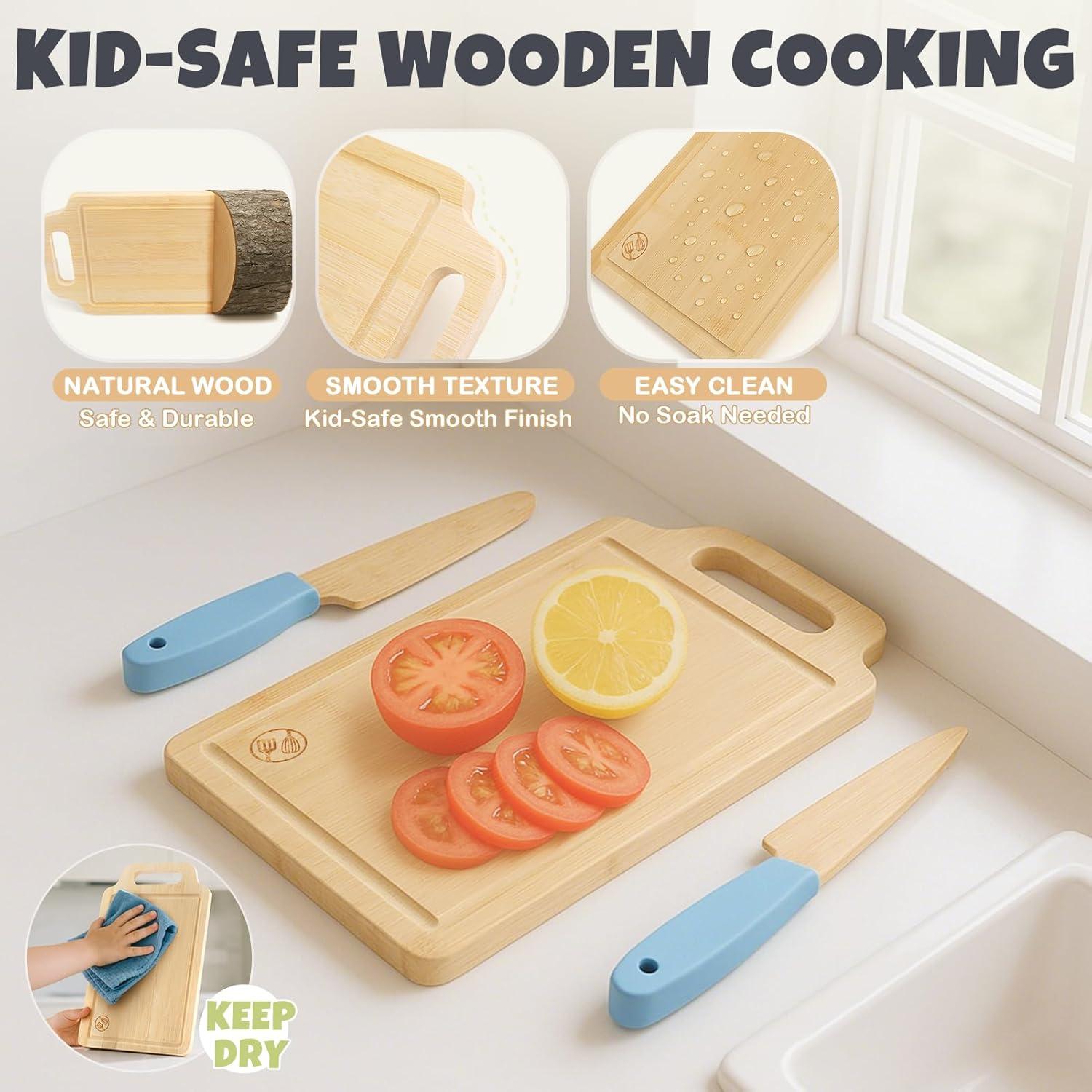 Juego de Cocina de Madera Dreamon 29 PCS para Niños 3+ Años