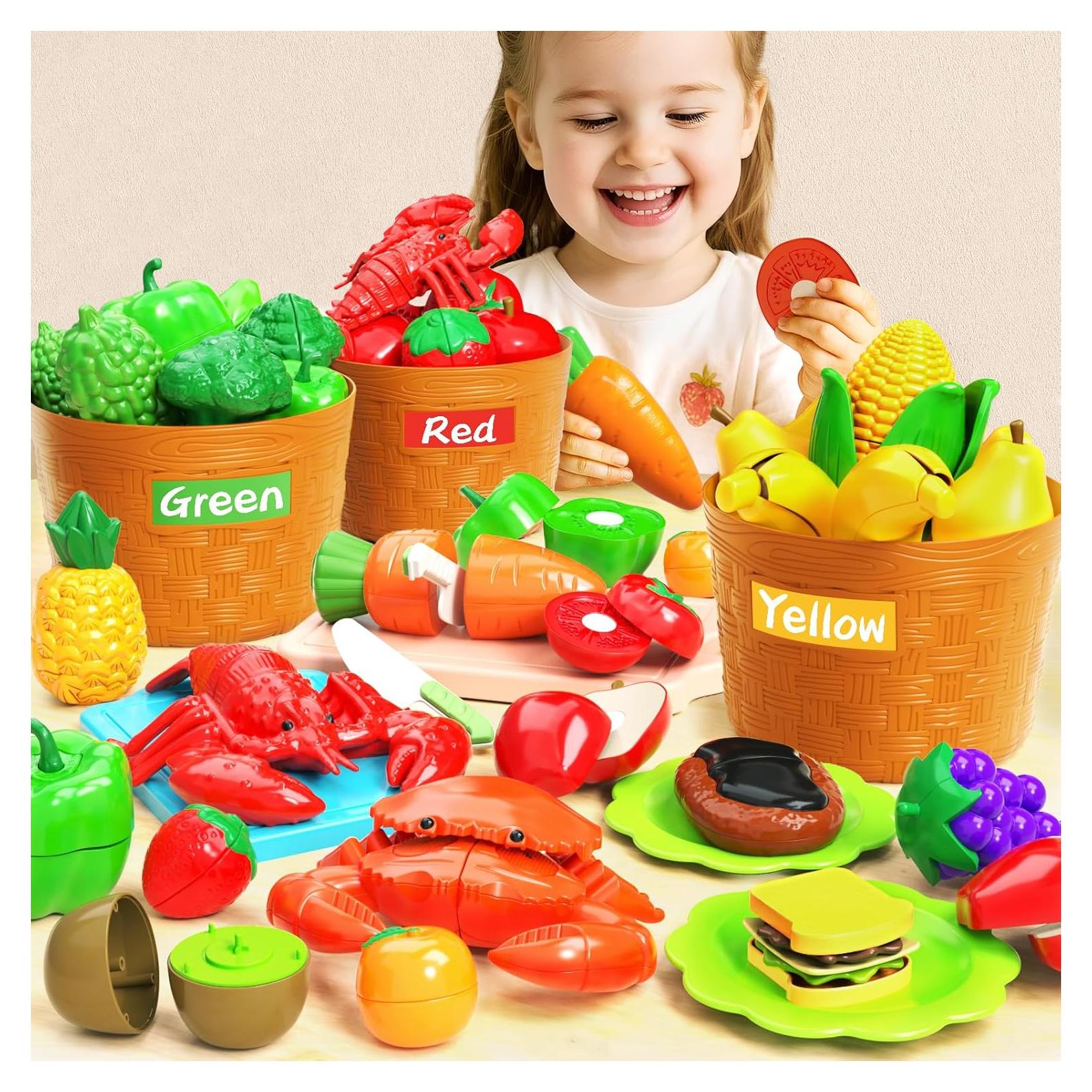 Juego de Cocina para Niños BLmukce 42 Piezas Cortar Comida