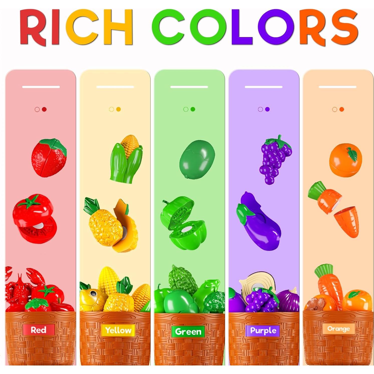 Juego de Cocina para Niños BLmukce 42 Piezas Cortar Comida