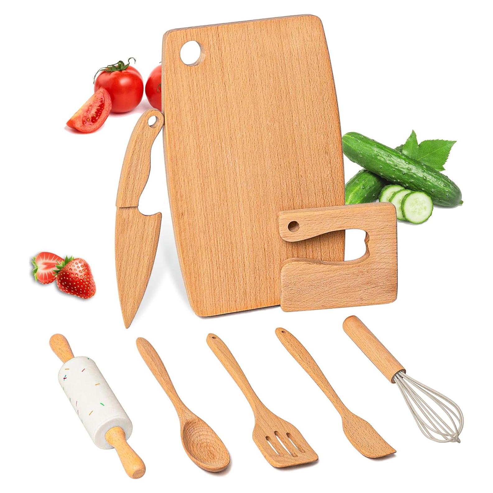 Juego de Cocina Montessori para Niños - 8 Herramientas Seguras