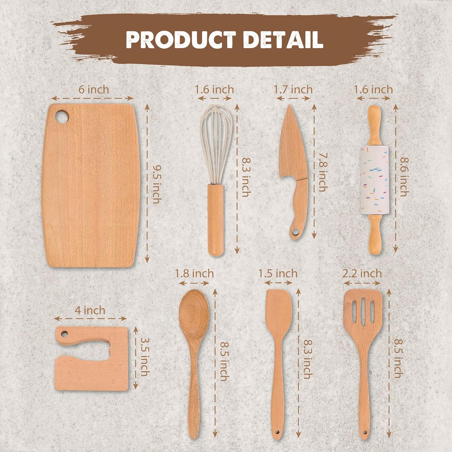 Juego de Cocina Montessori para Niños - 8 Herramientas Seguras