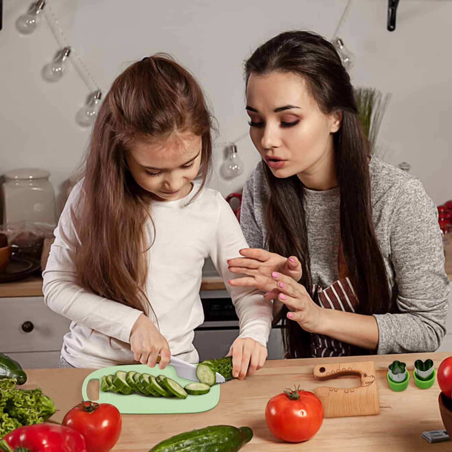 Set de Cuchillos para Niños Suhctuptx 14 Piezas con Guantes
