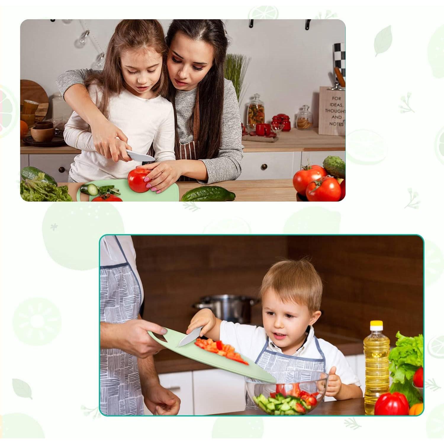 Set de Cuchillos para Niños Suhctuptx 14 Piezas con Guantes