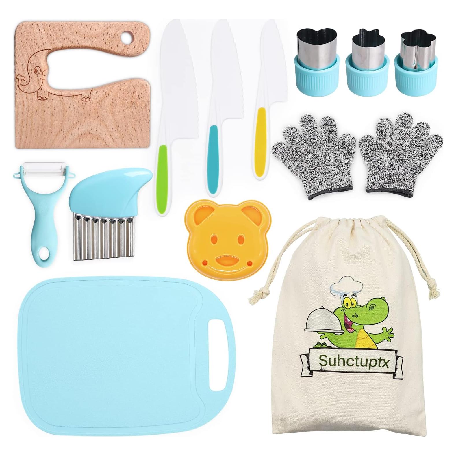 Juego de Cuchillos de Cocina para Niños Suhctuptx - 14 Piezas