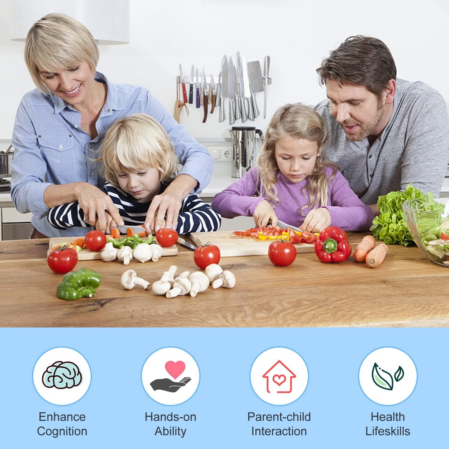 Juego de Cuchillos de Cocina para Niños Suhctuptx - 14 Piezas