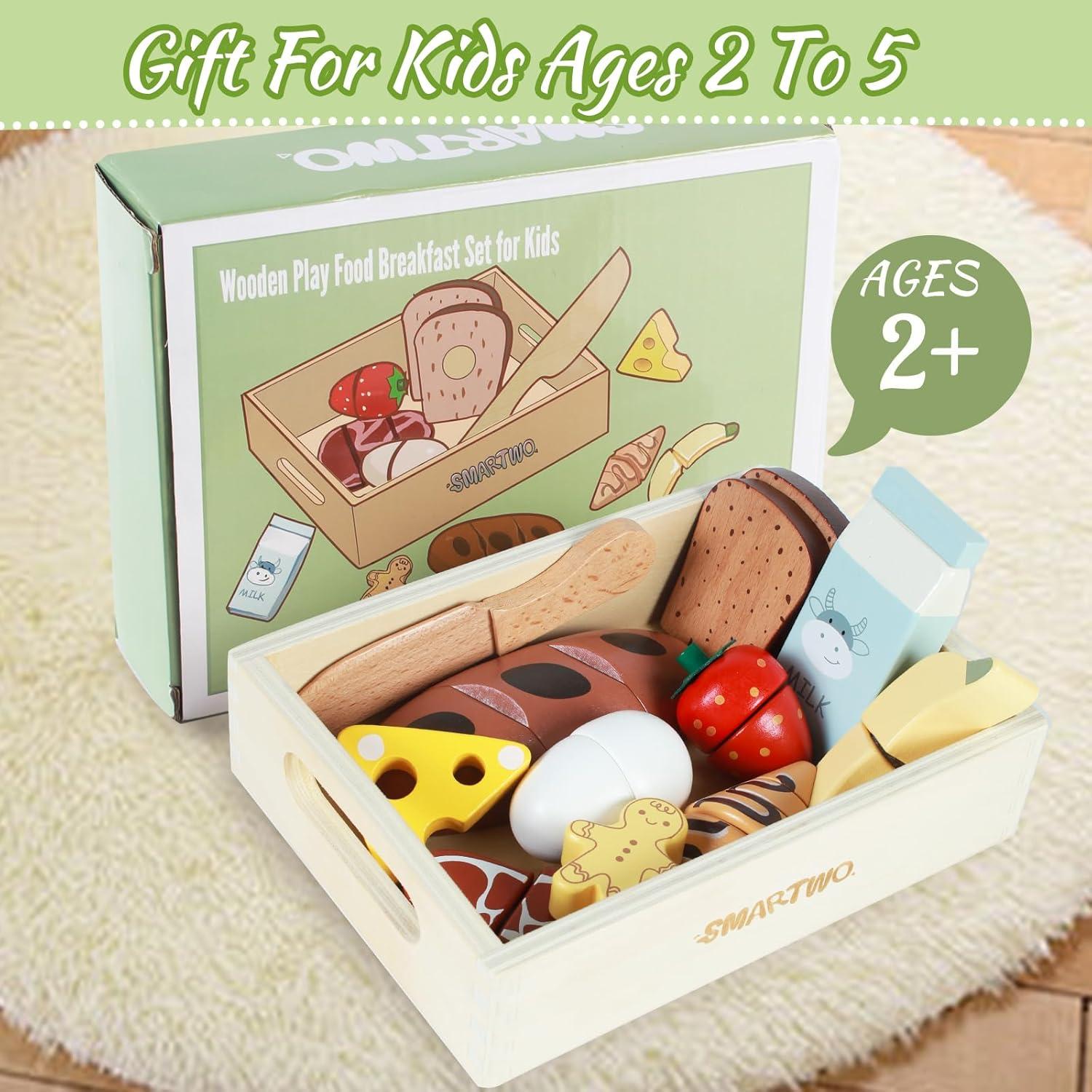 Set de Juguetes de Cocina de Madera Smartwo 12 Piezas