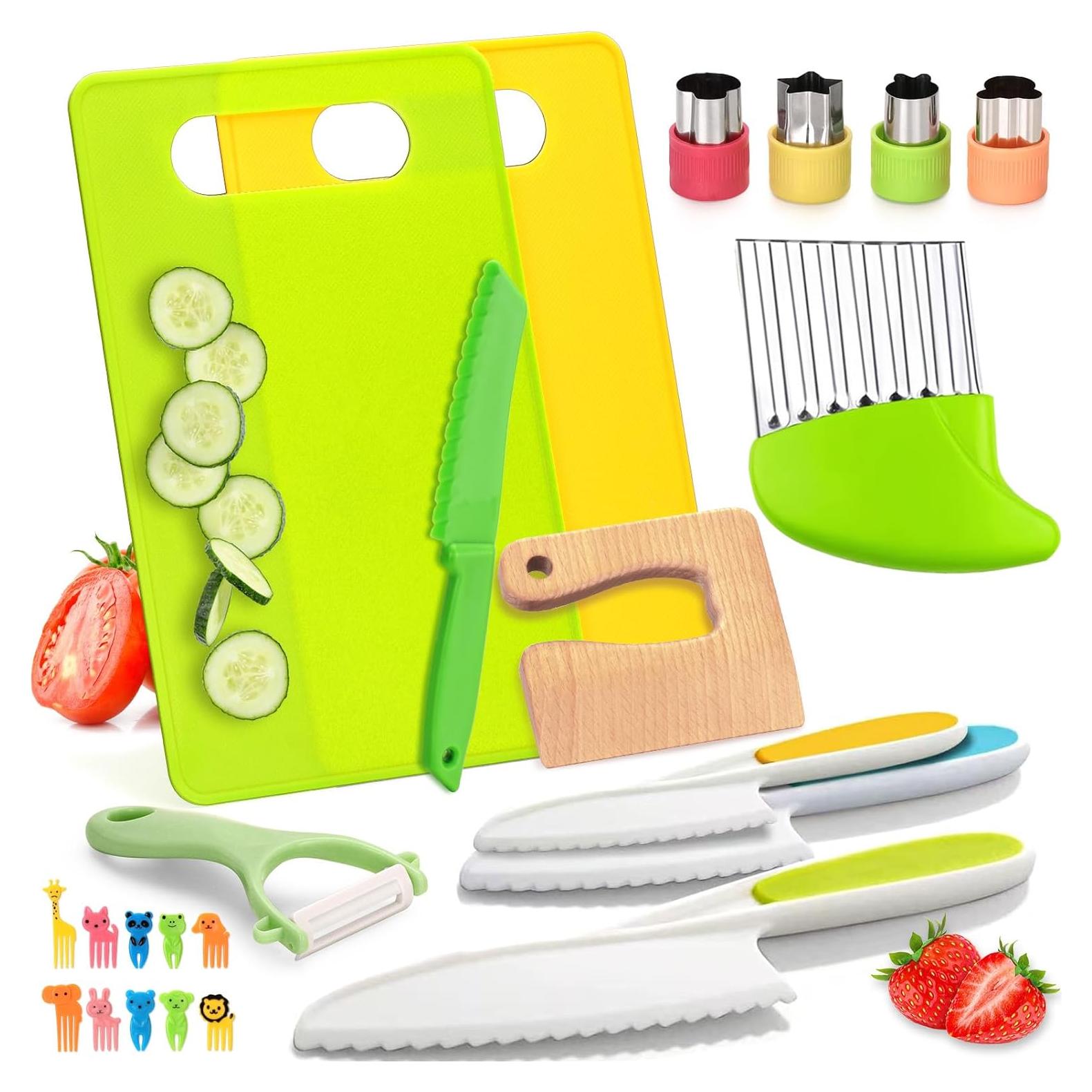 Juego de cuchillos Montessori para niños 23 piezas iKumar