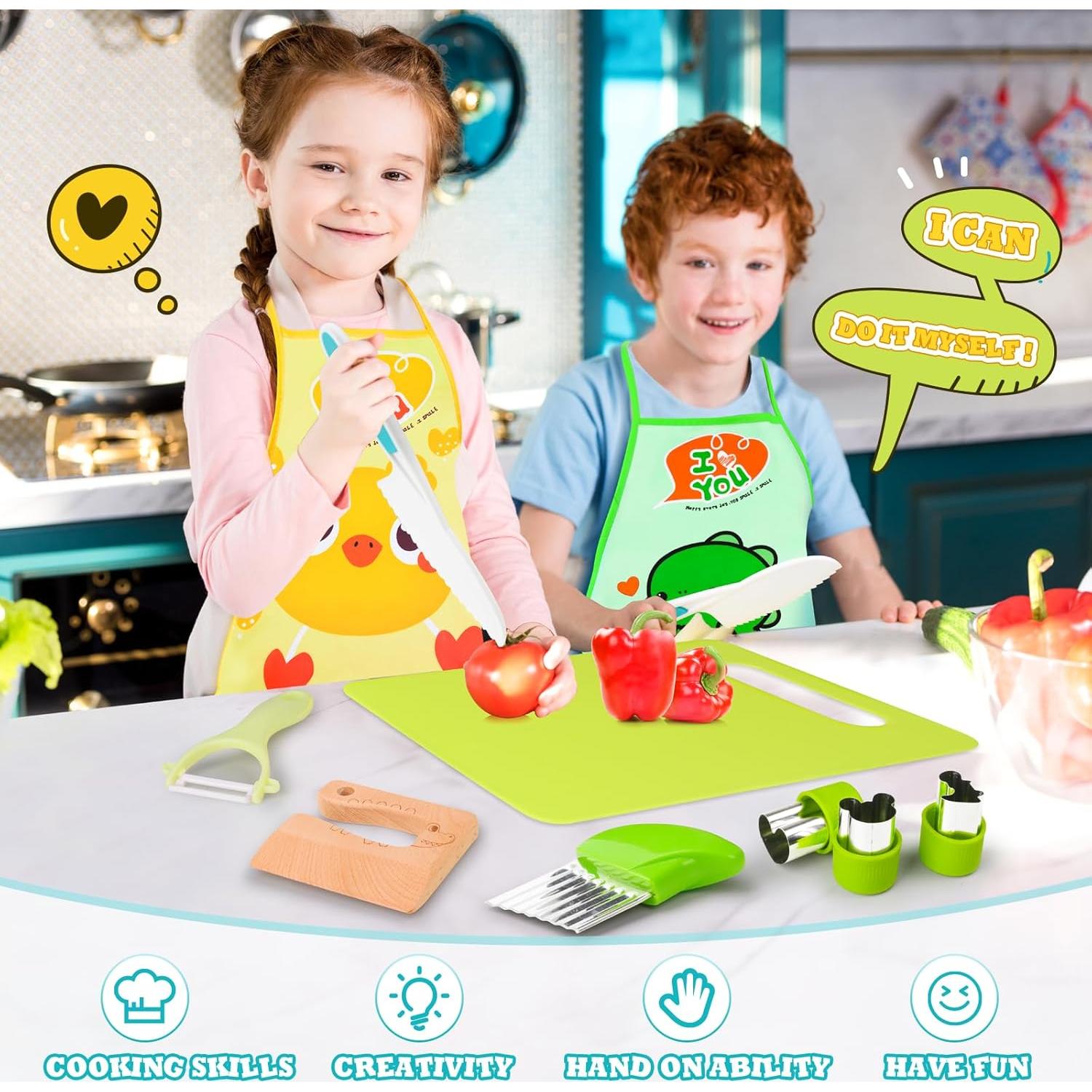 Juego de Herramientas de Cocina Montessori HAIMST 15 Piezas
