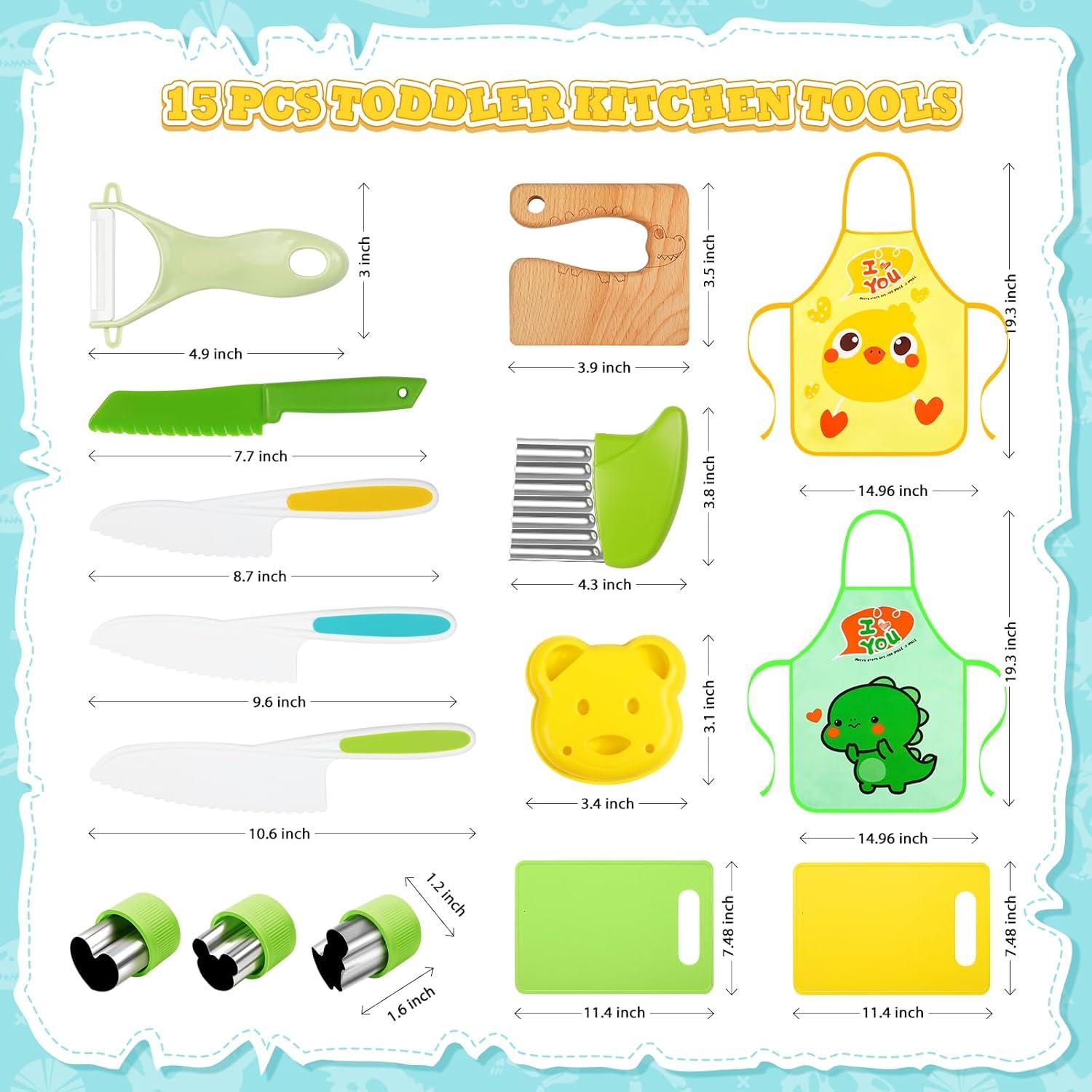 Juego de Herramientas de Cocina Montessori HAIMST 15 Piezas