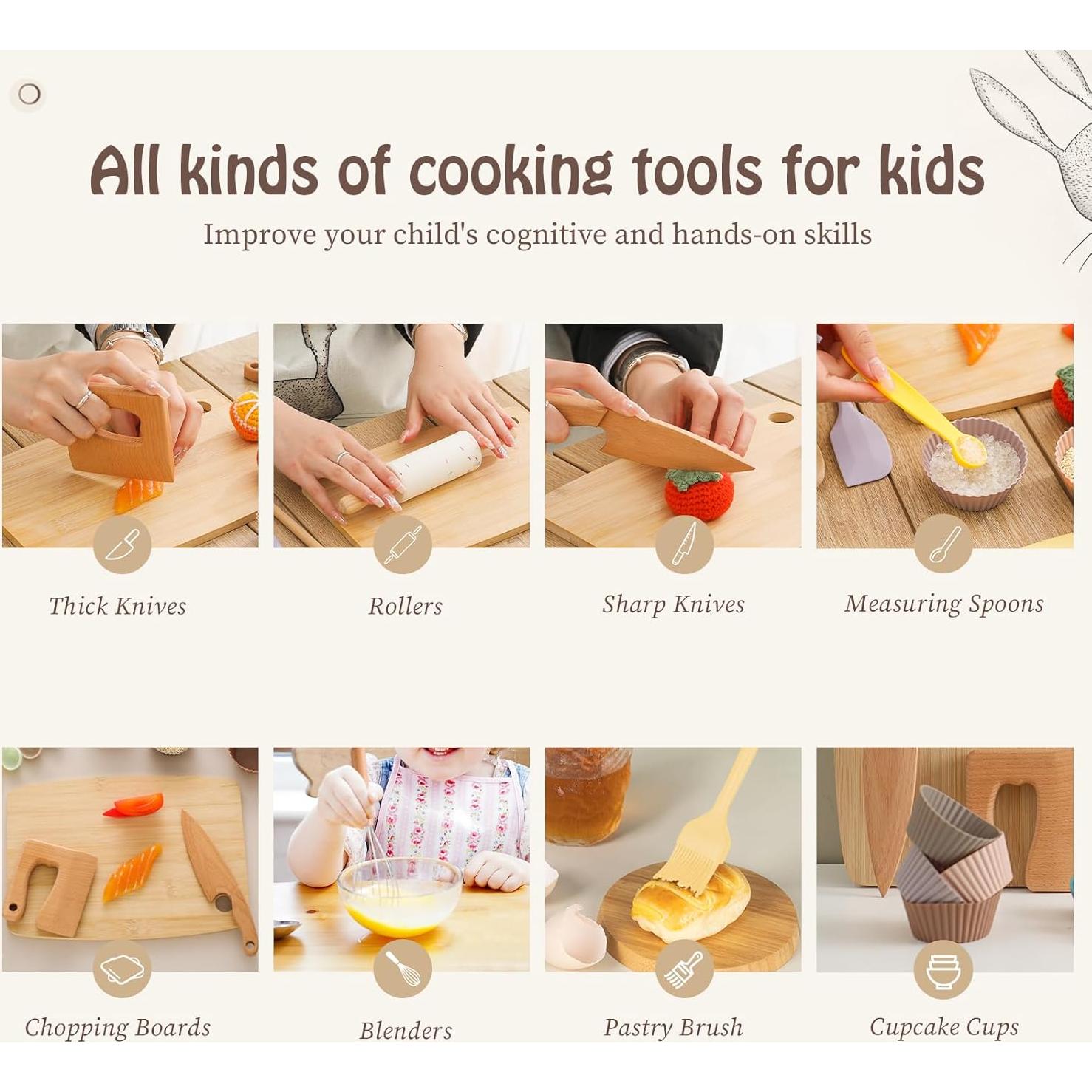Juego de cocina para niños Promise Babe 14 piezas Montessori