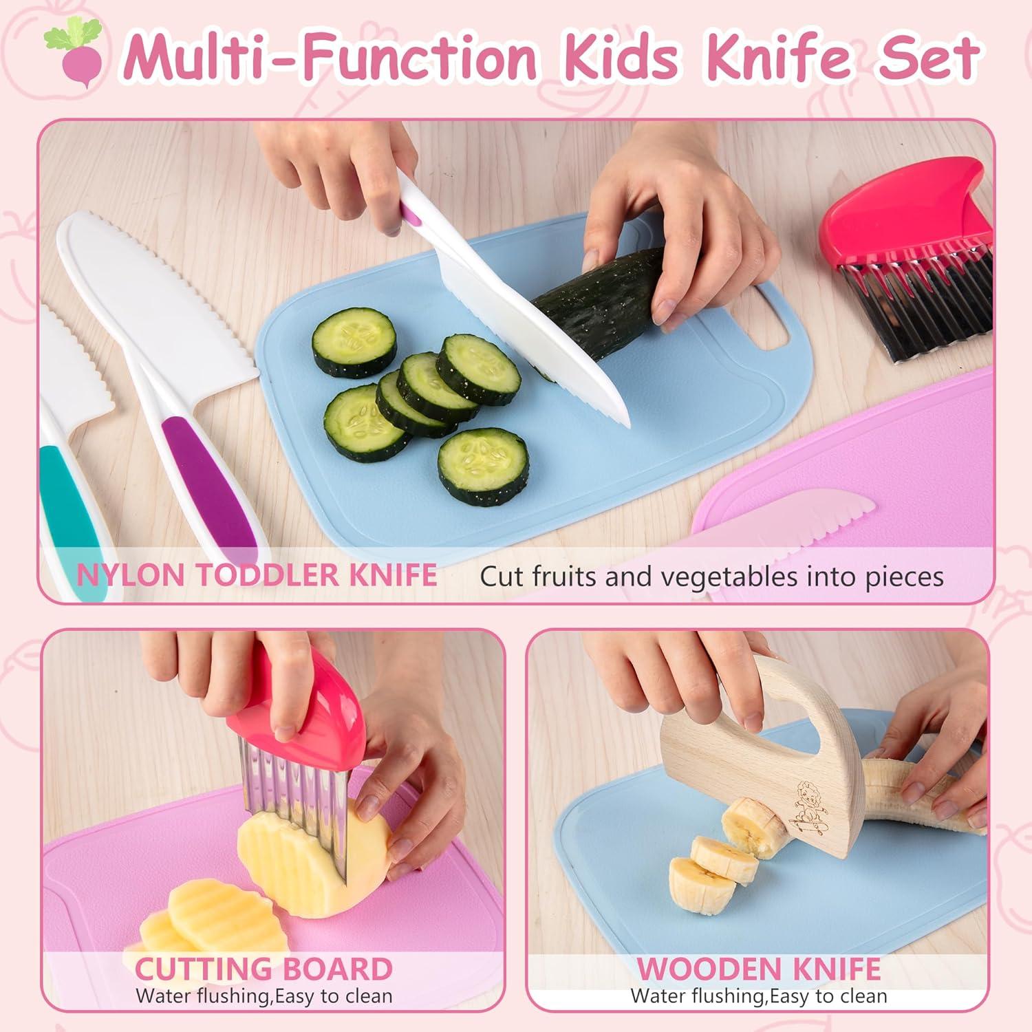 Juego de Cuchillos para Niños Juboury 20PCS - Set de Cocina Montessori