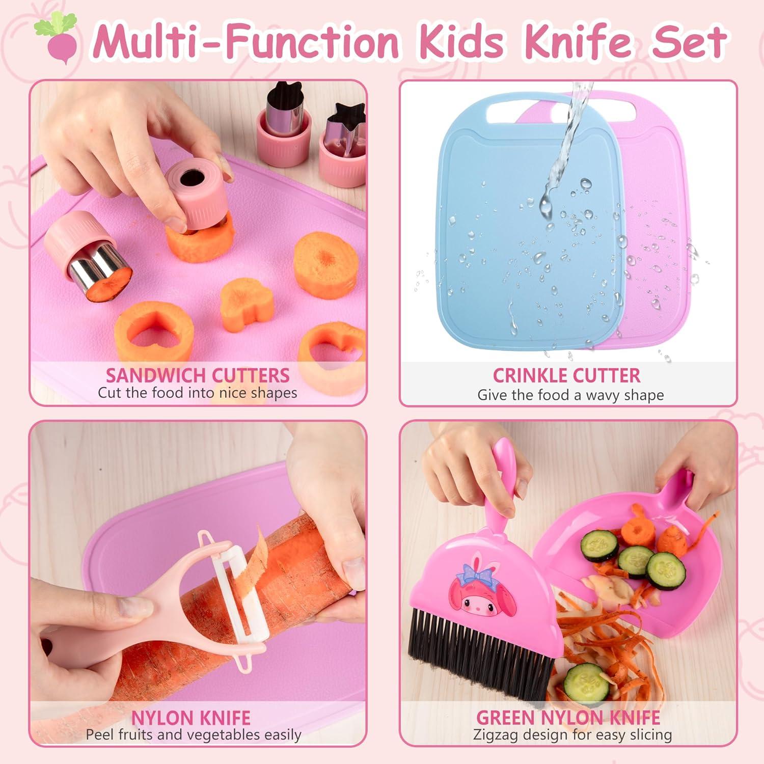 Juego de Cuchillos para Niños Juboury 20PCS - Set de Cocina Montessori