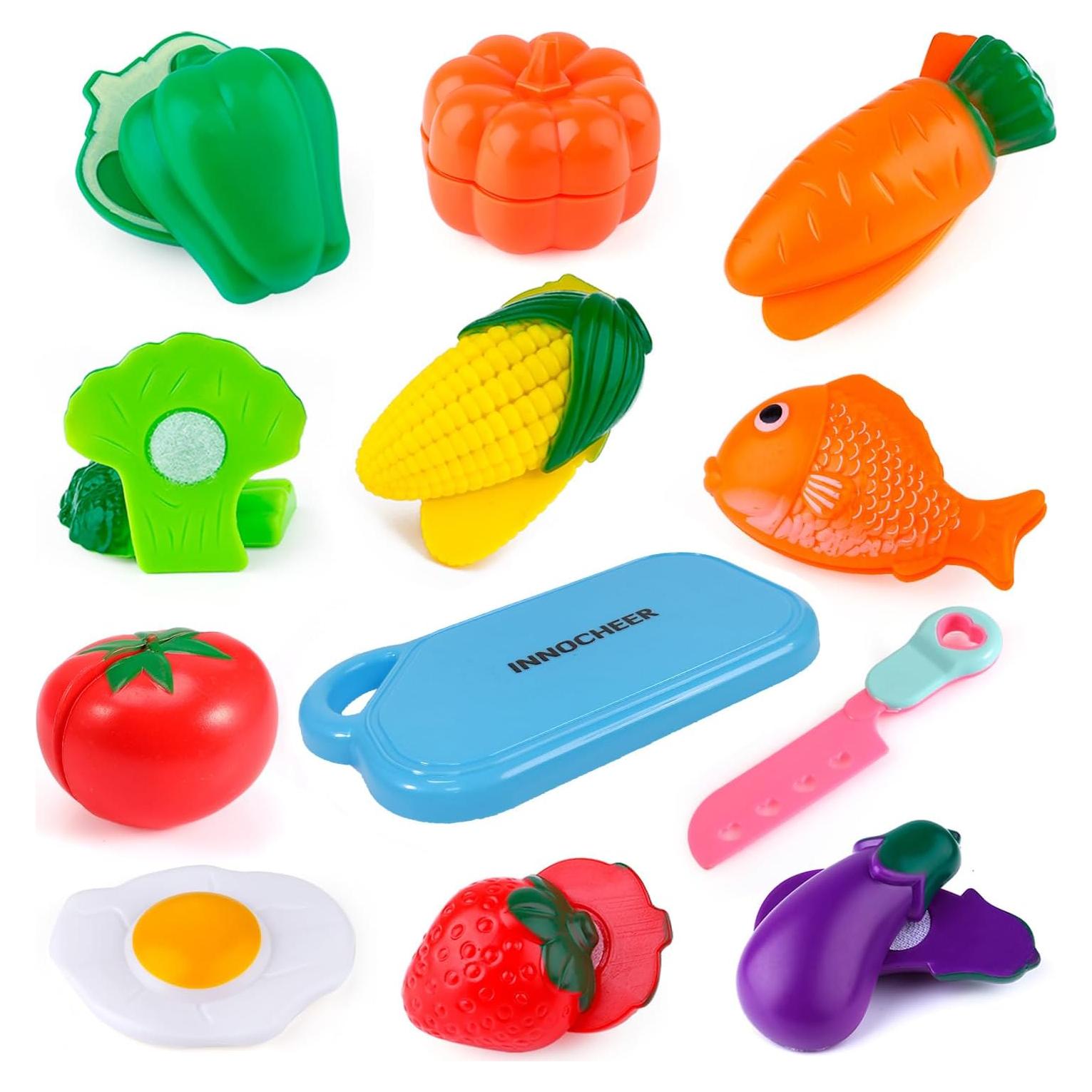 Juego de Comida de Plástico INNOCHEER - Frutas y Verduras