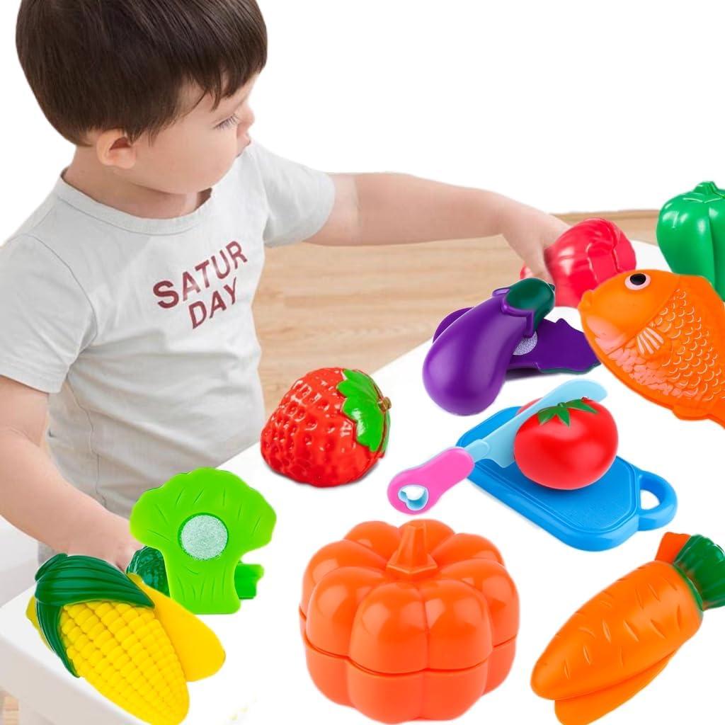 Juego de Comida de Plástico INNOCHEER - Frutas y Verduras