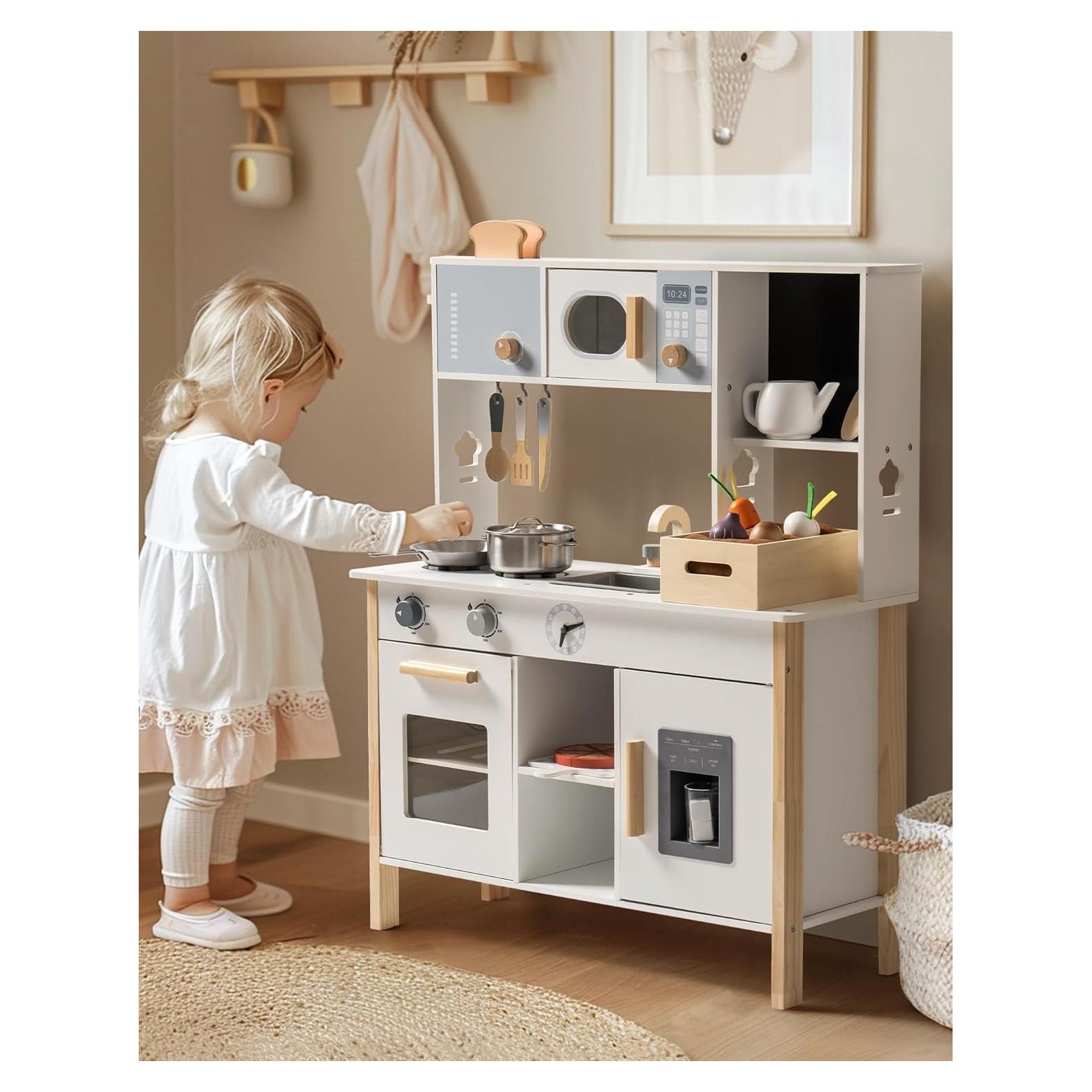 Cocina de Juguete de Madera ROBOTIME con Tostadora y Comida