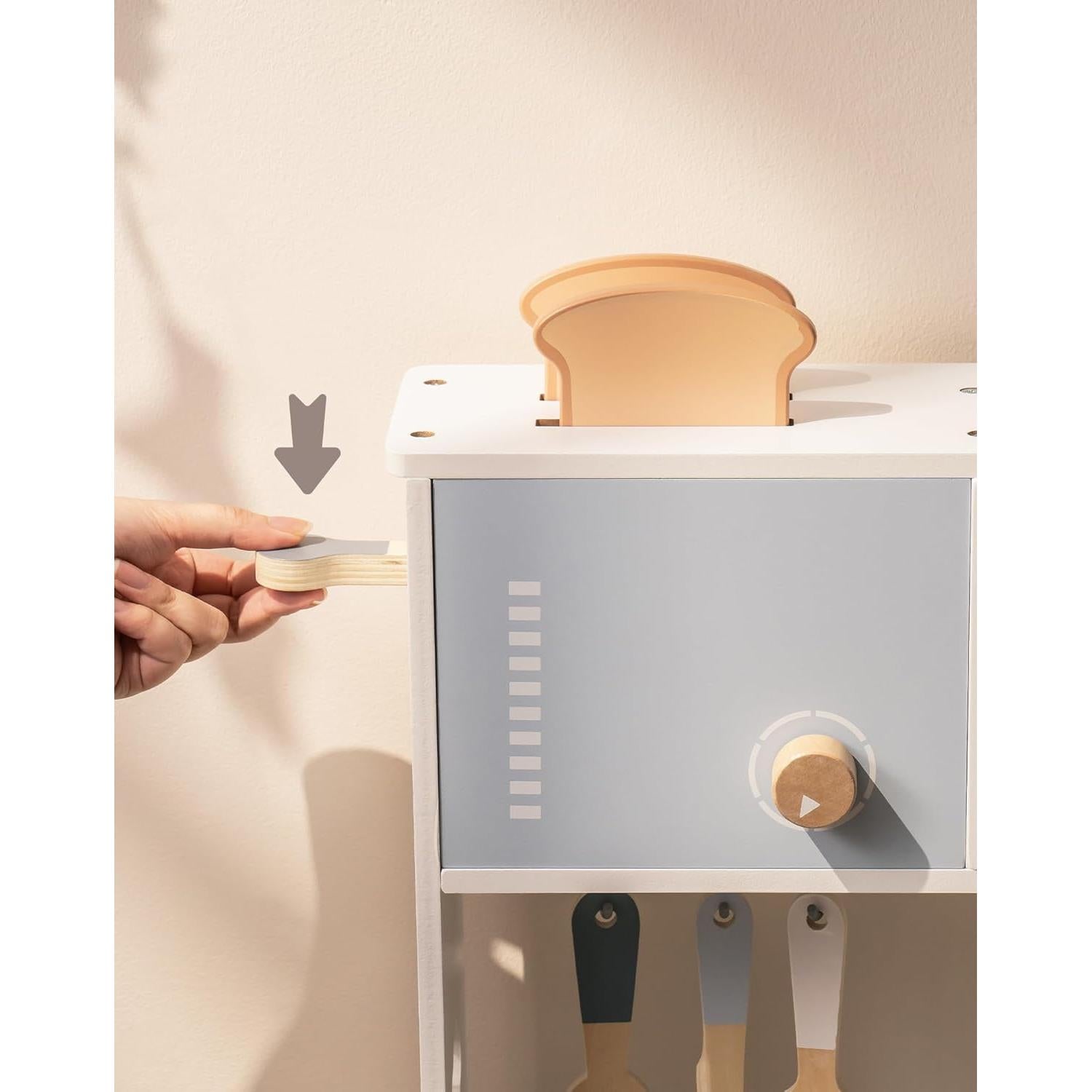 Cocina de Juguete de Madera ROBOTIME con Tostadora y Comida