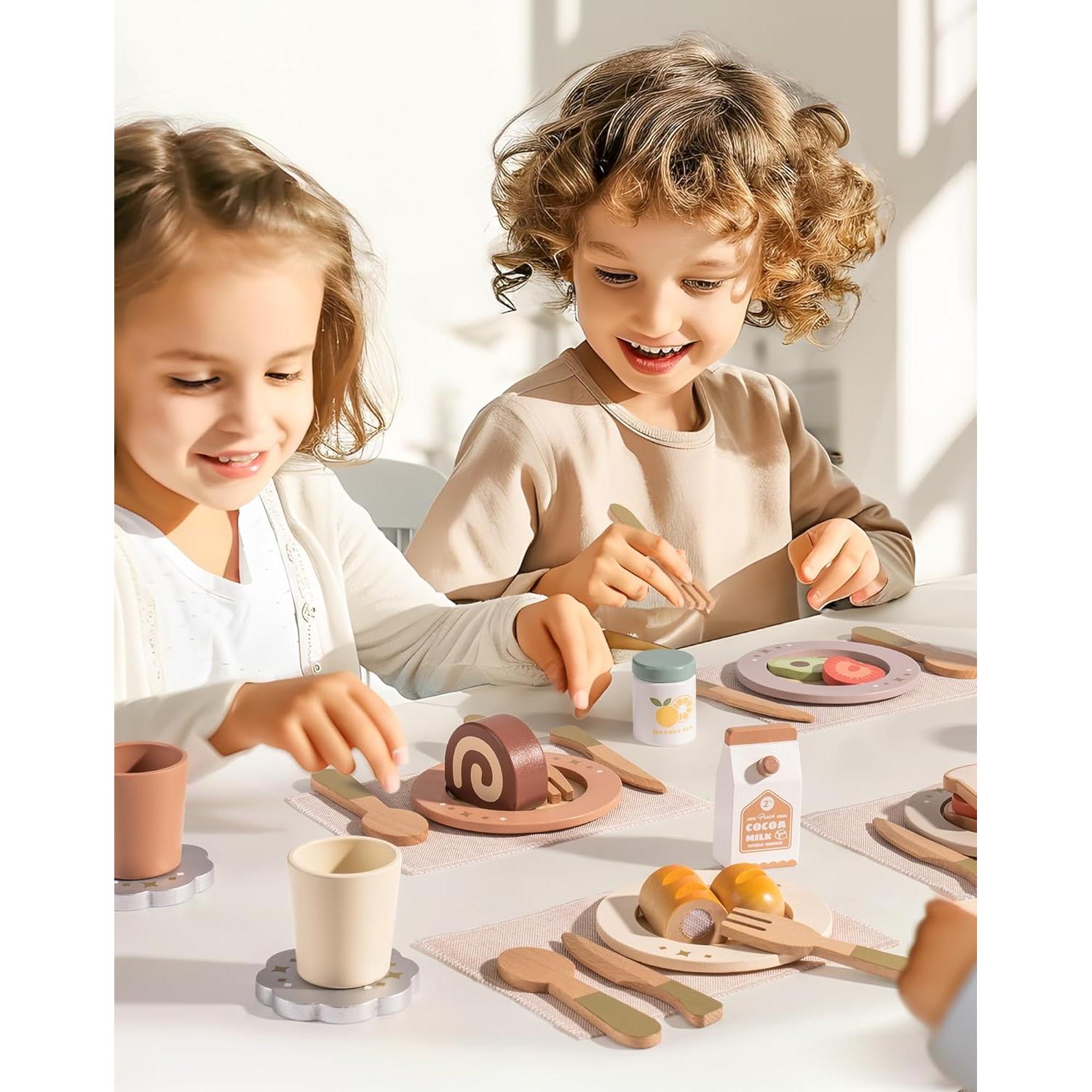 Juego de Platos de Madera Robud 4 Piezas para Niños