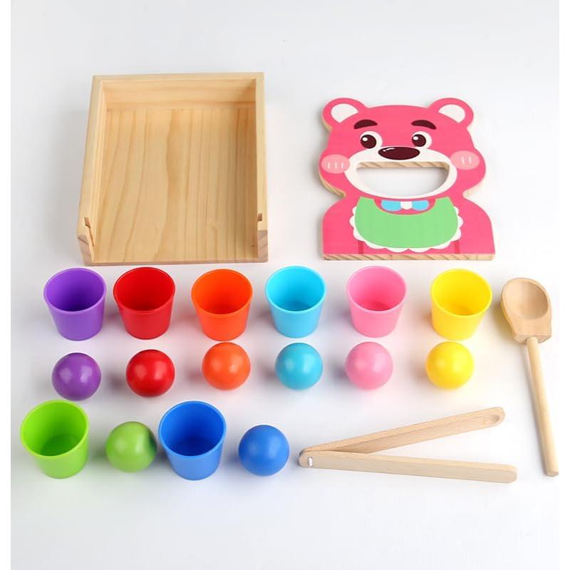 Juguete de Alimentación de Madera Montessori - Set de Comida 20x16.5 cm