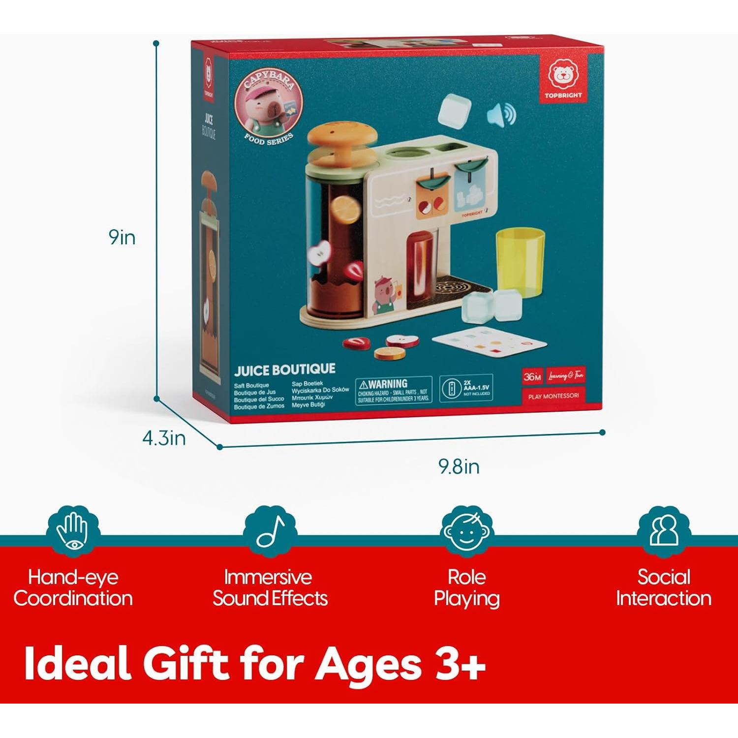 Dispensador de Bebidas de Madera TOP BRIGHT con Accesorios