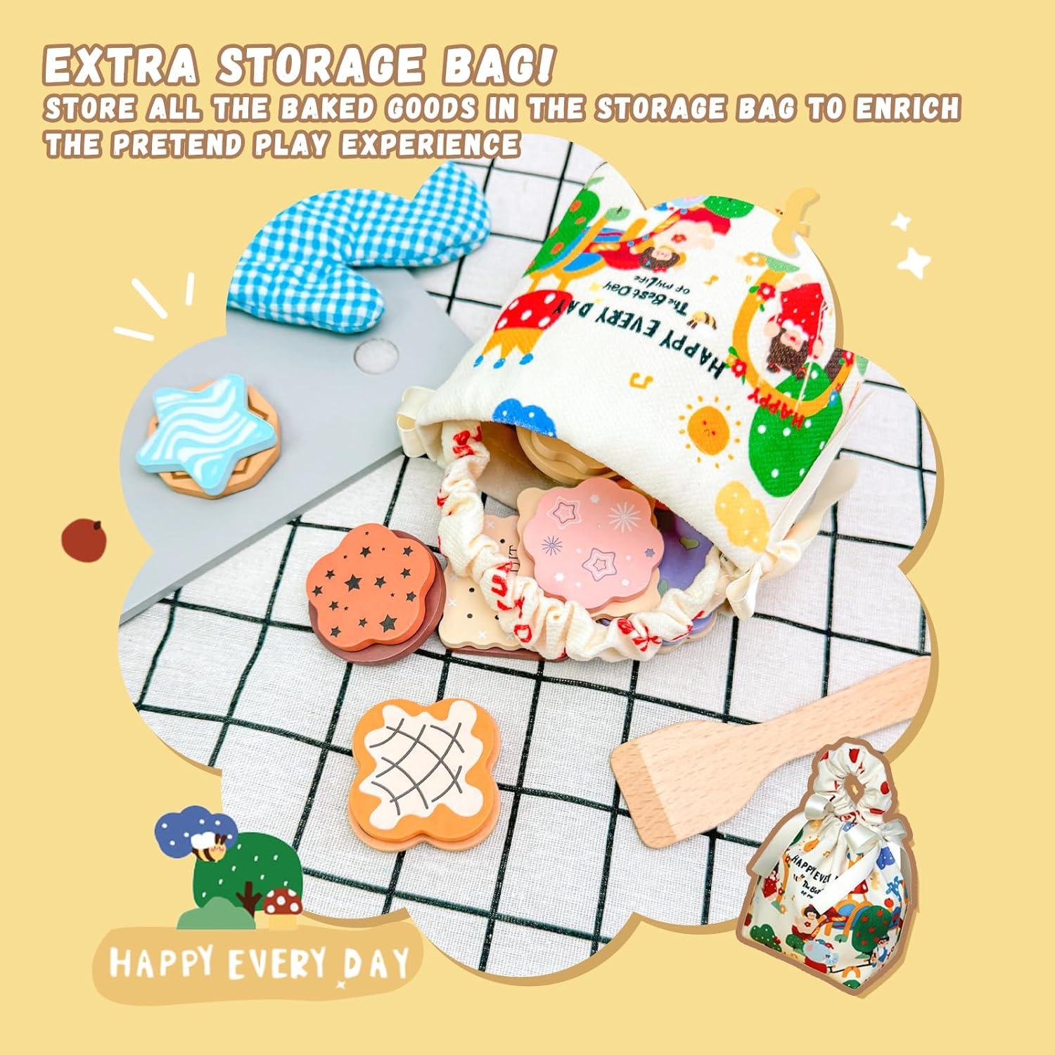 Juego de Hornear Galletas de Madera Masonbaby 29 Piezas