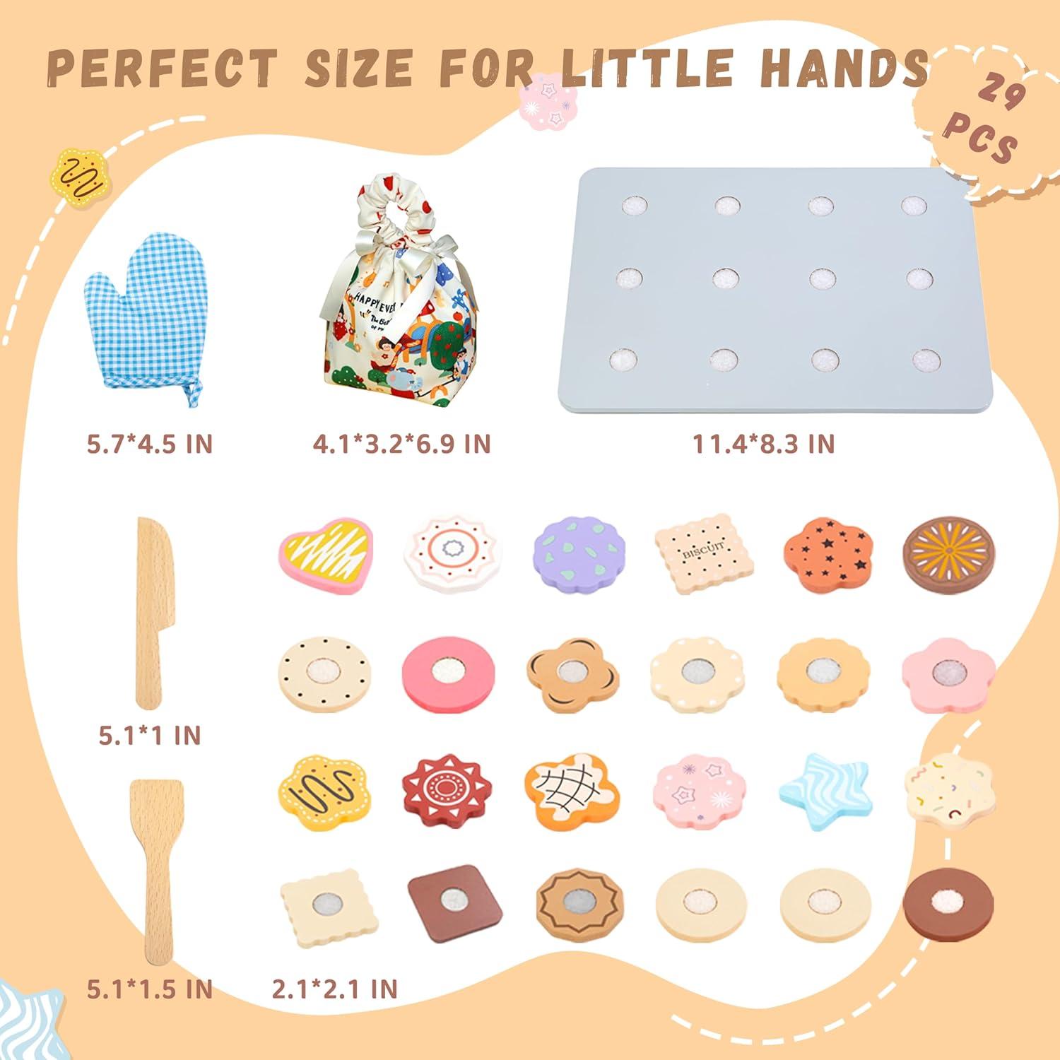 Juego de Hornear Galletas de Madera Masonbaby 29 Piezas