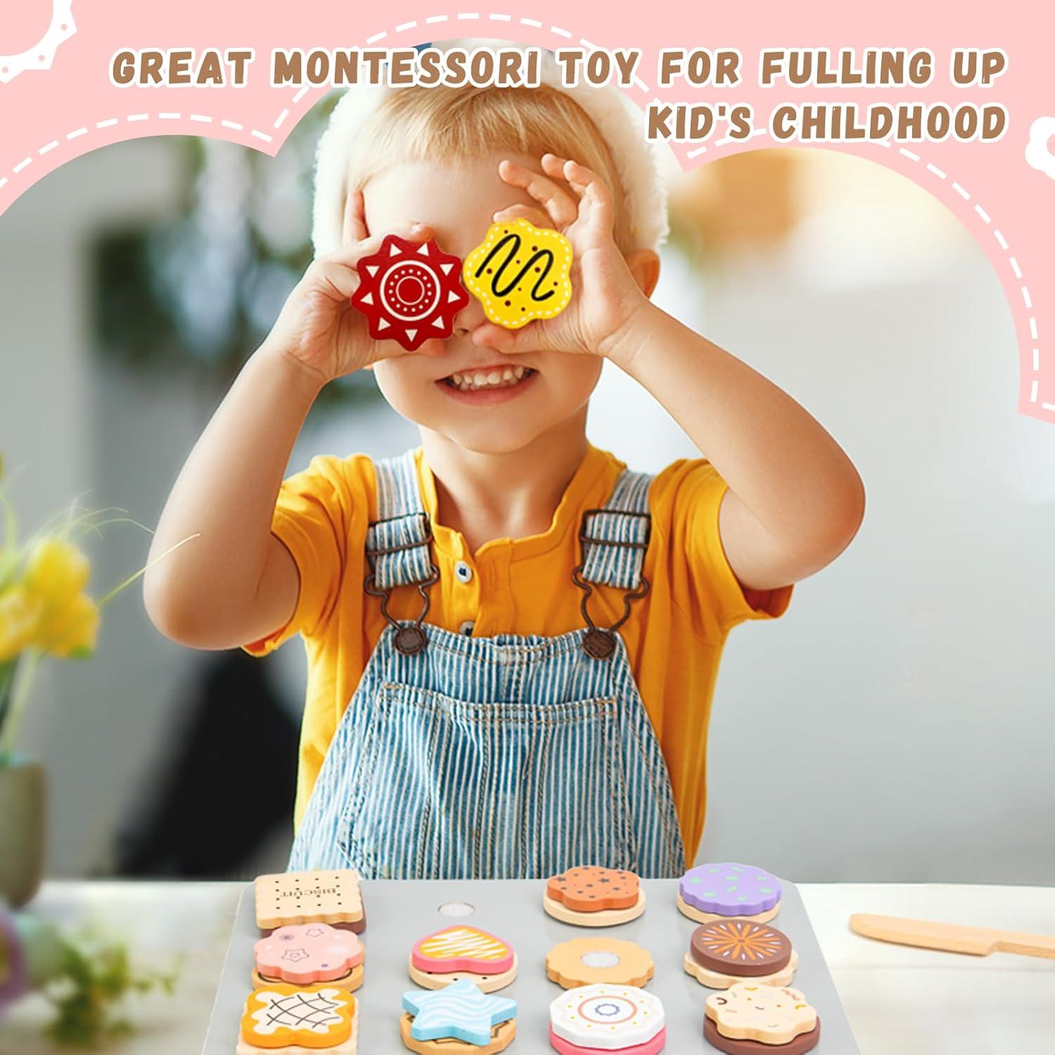 Juego de Hornear Galletas de Madera Masonbaby 29 Piezas