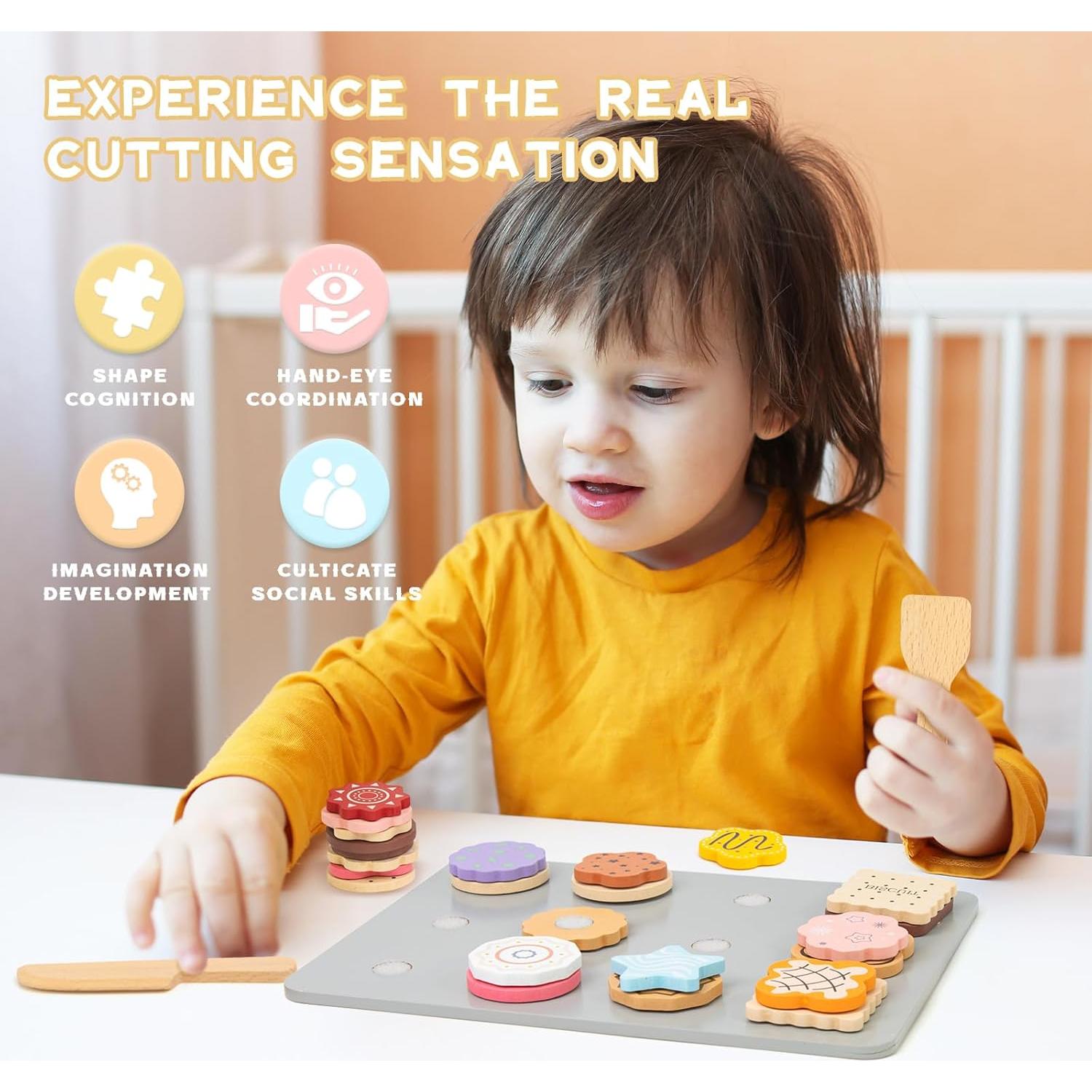 Juego de Hornear Galletas de Madera Masonbaby 29 Piezas