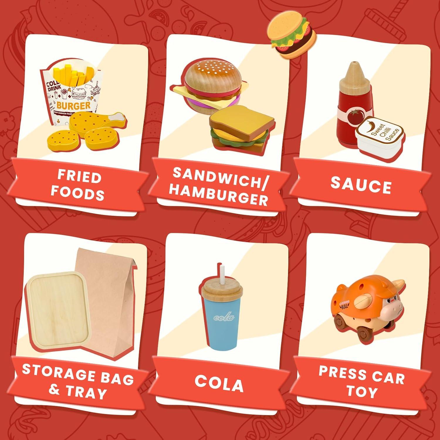 Juego de Comida de Madera Masonbaby KABI-0180 para Niños