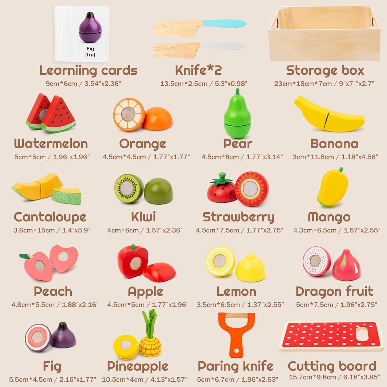 Juego de Comida de Madera 35 Piezas Zhejiang Yourun para Niños 3+