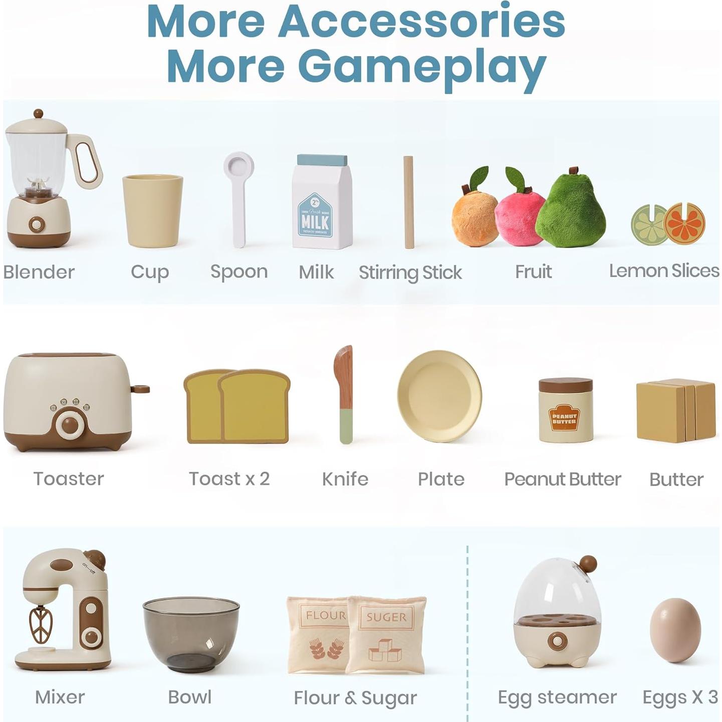 Juego de Cocina para Niños ROBOTIME 4 Conjunto Madera