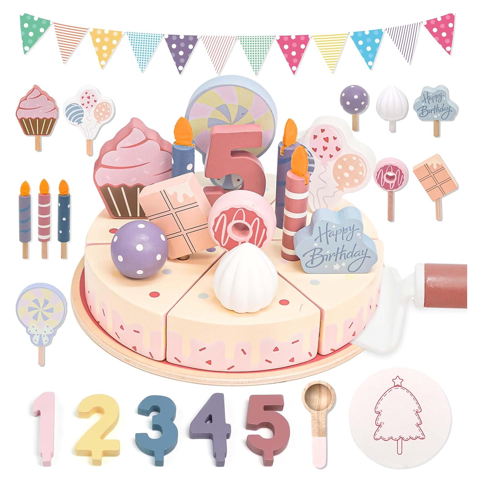 Juguete de Pastel de Cumpleaños de Madera Masonbaby 18.8cm