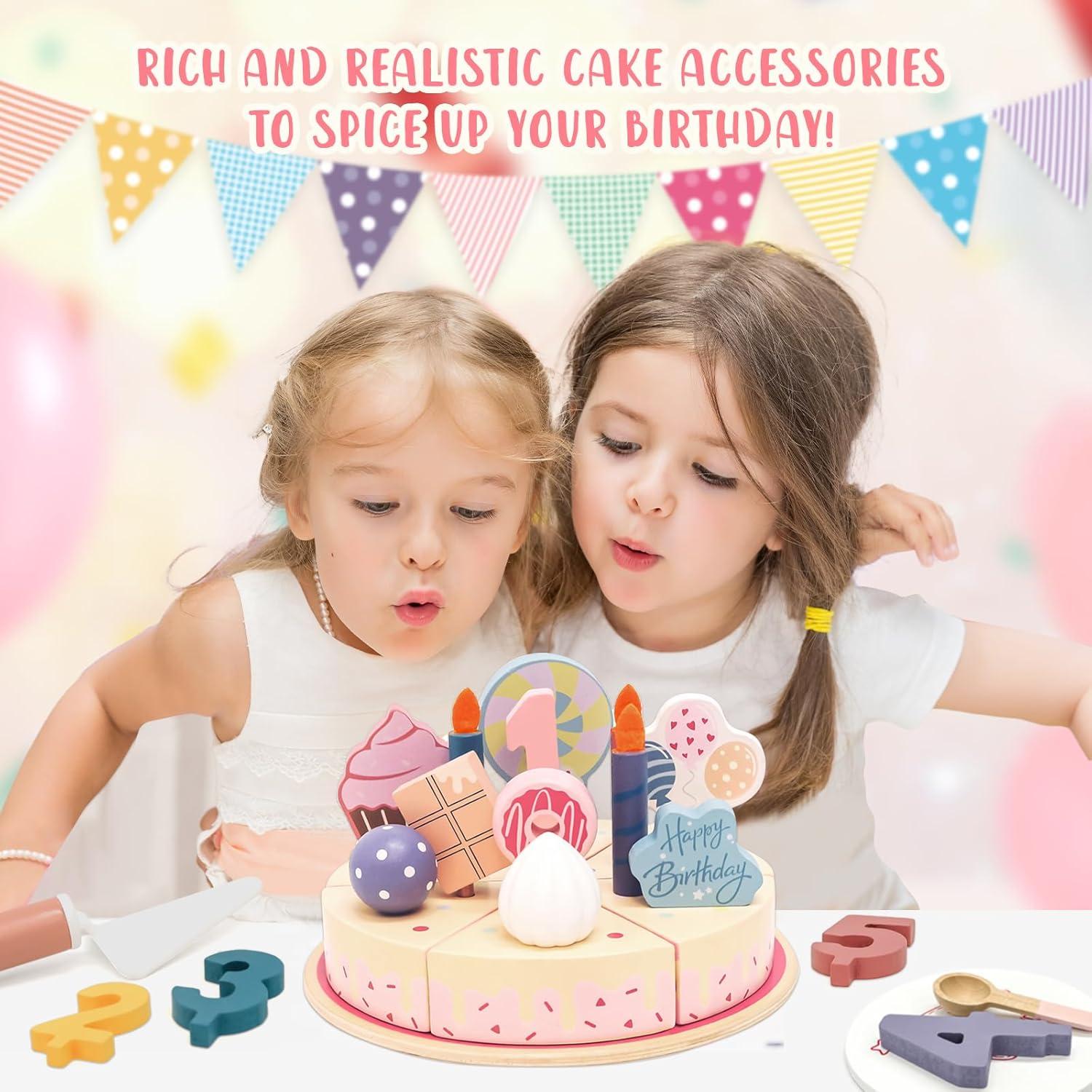 Juguete de Pastel de Cumpleaños de Madera Masonbaby 18.8cm