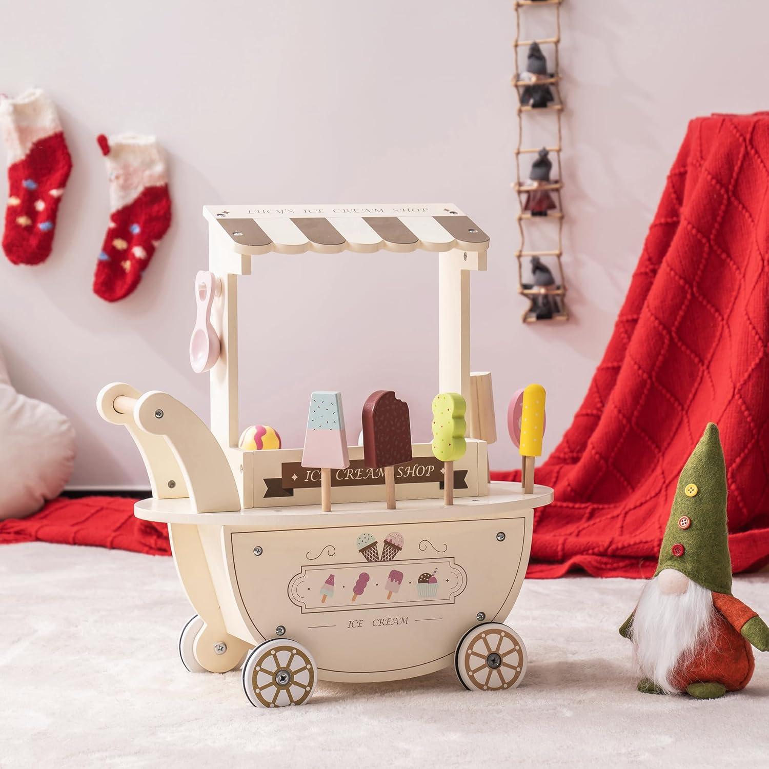 Carrito de Helados de Madera ROBOTIME para Niños 3+