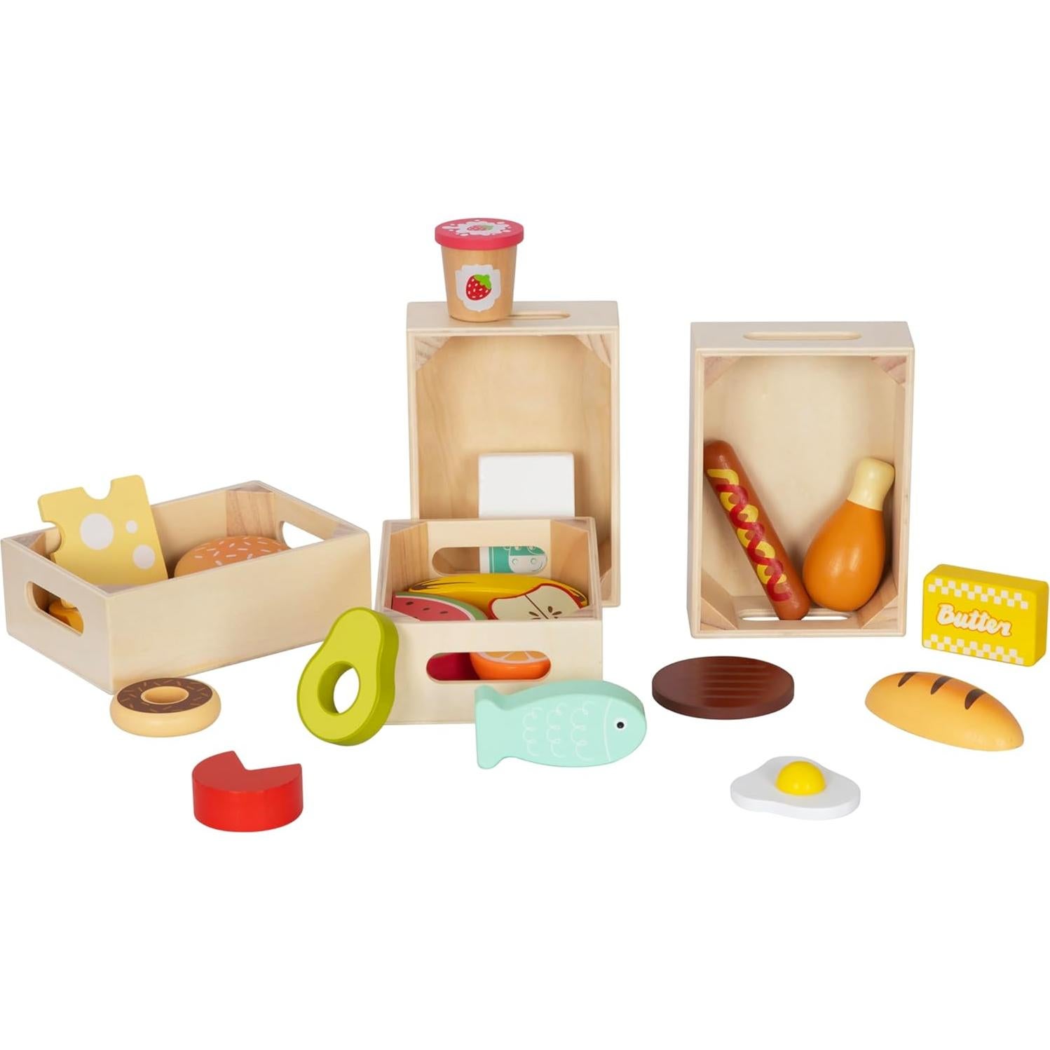 Juego de Comida de Madera 25 Piezas Smart Value Toys