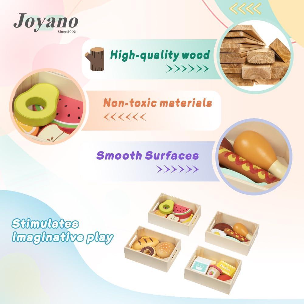 Juego de Comida de Madera 25 Piezas Smart Value Toys