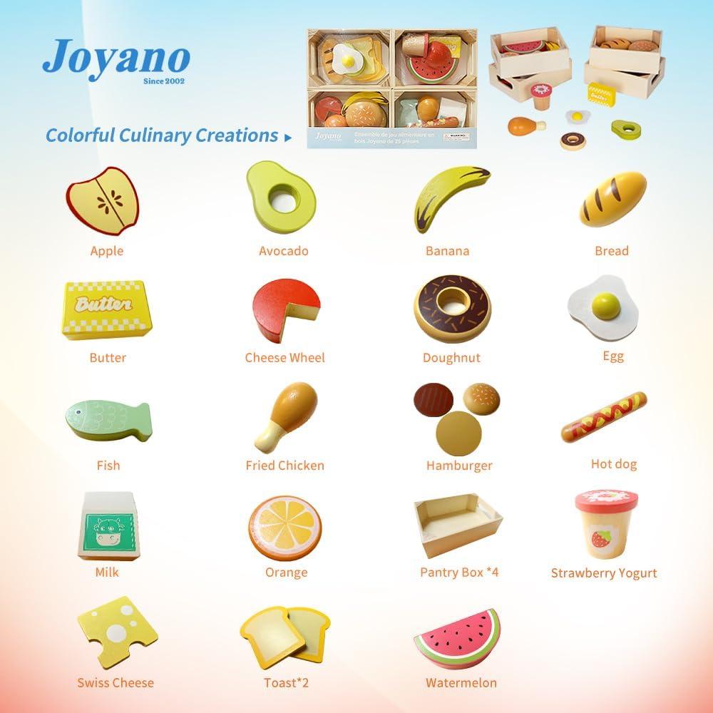 Juego de Comida de Madera 25 Piezas Smart Value Toys