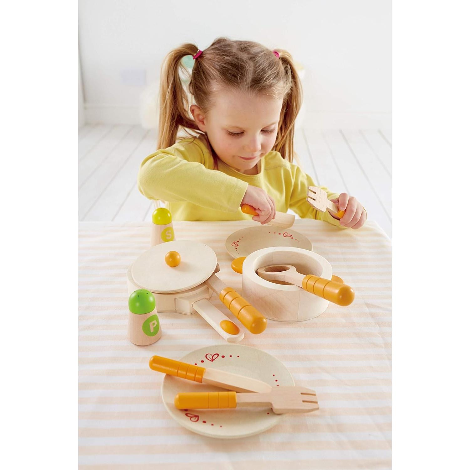 Juego de Cocina Gourmet Hape 13 Piezas Madera para Niños