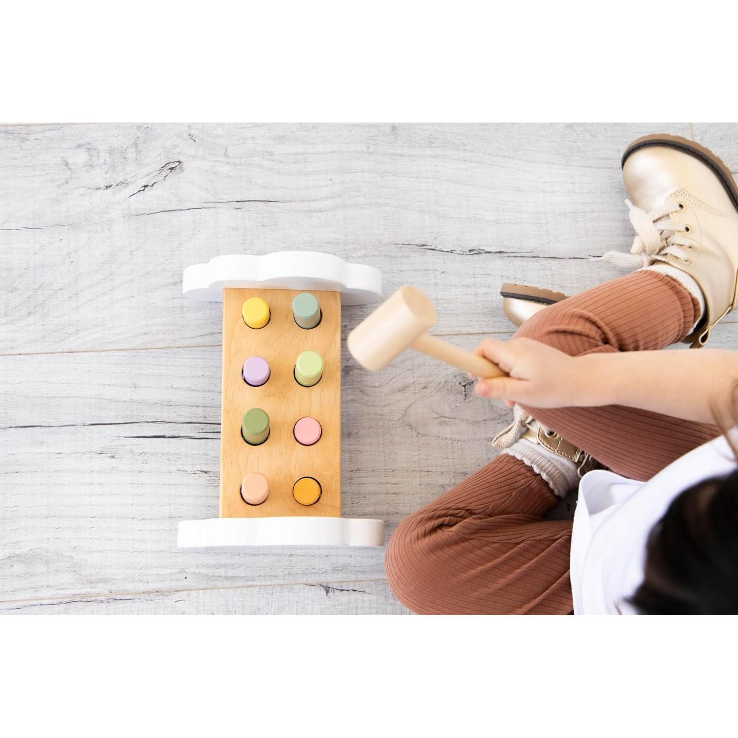 Banco de Martillo Montessori Pearhead - Juguete de Madera 12m+