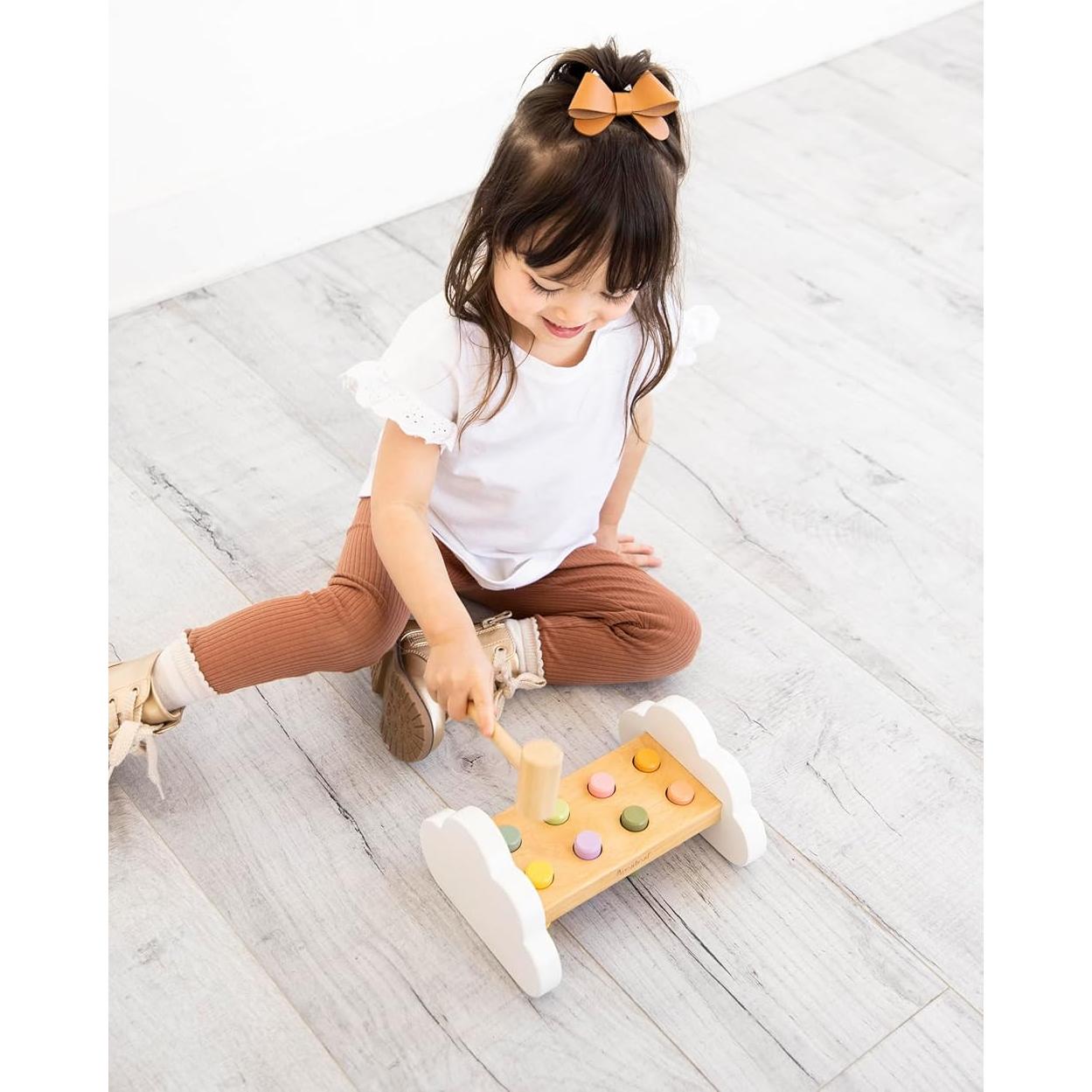 Banco de Martillo Montessori Pearhead - Juguete de Madera 12m+