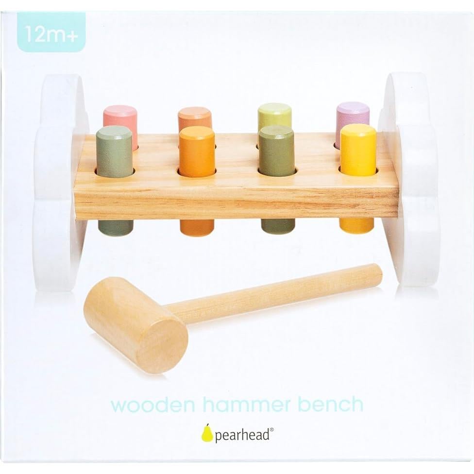 Banco de Martillo Montessori Pearhead - Juguete de Madera 12m+