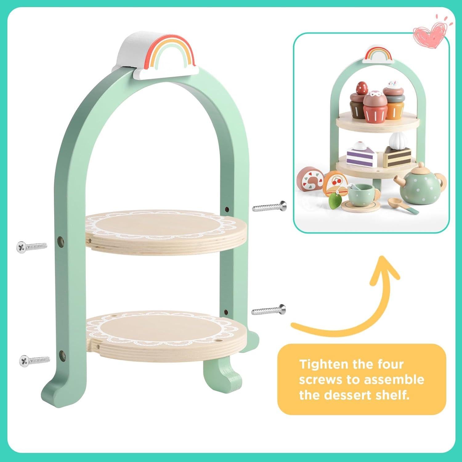 Juego de Té de Madera GAGAKU 26 Piezas para Niños