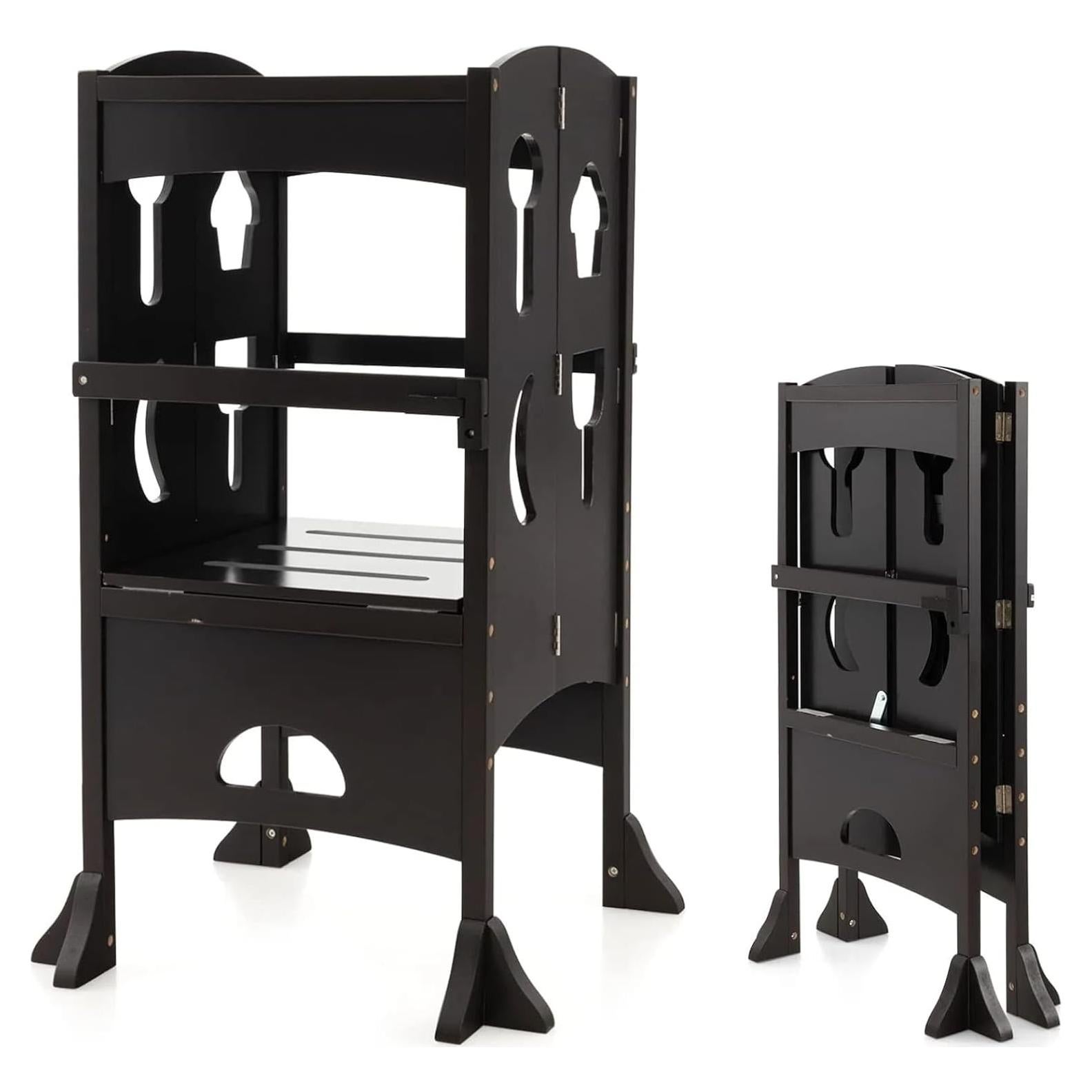 Taburete de Cocina Plegable HONEY JOY para Niños Café