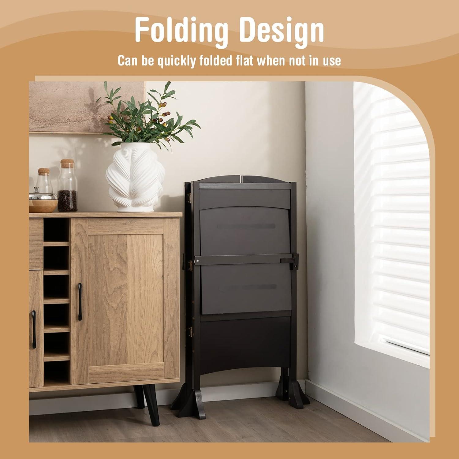 Taburete de Cocina Plegable HONEY JOY para Niños Café