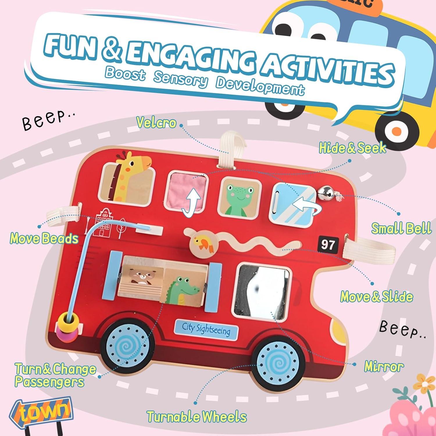 Tablero de Actividades Montessori de Madera Yunhe E613 - Juguete Educativo