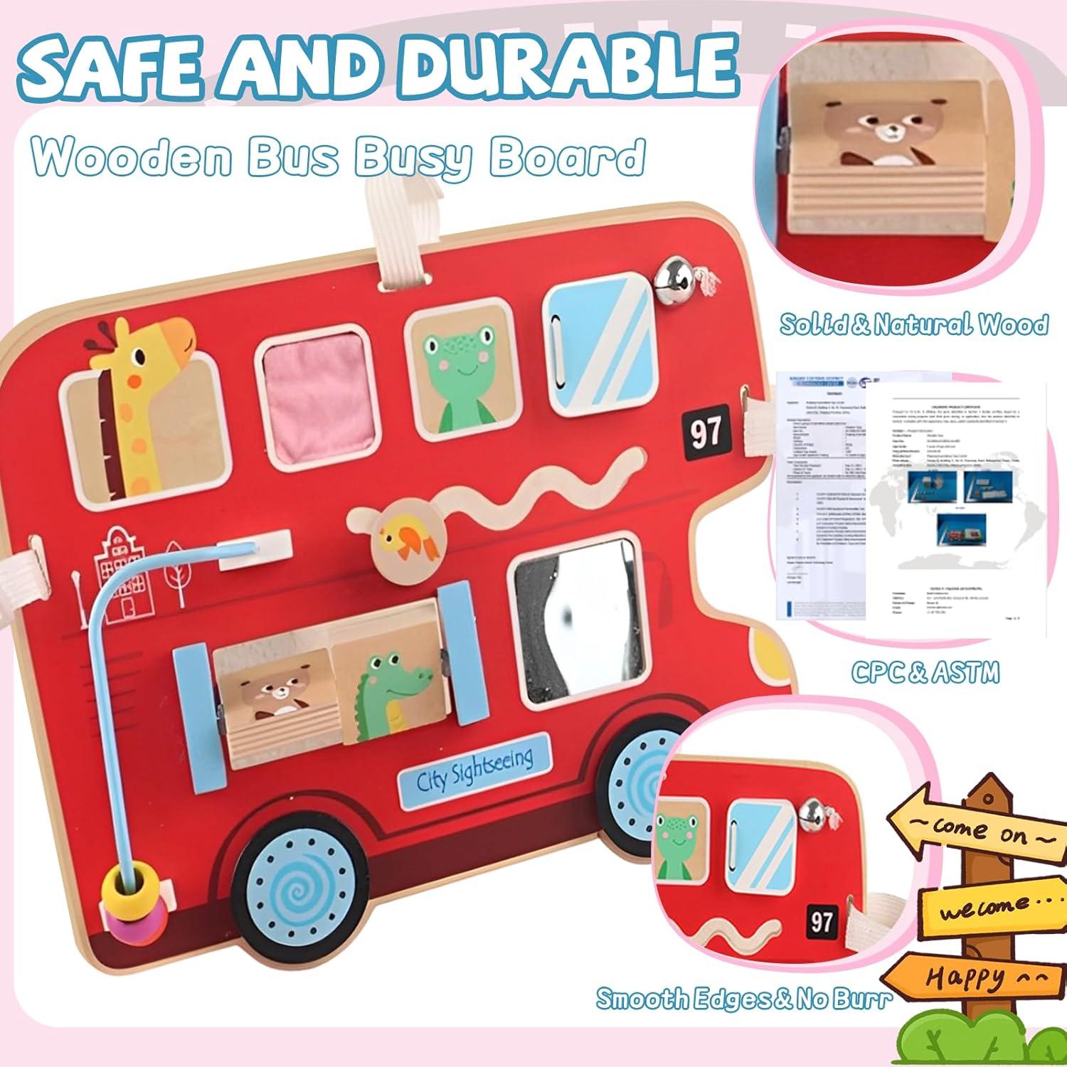 Tablero de Actividades Montessori de Madera Yunhe E613 - Juguete Educativo