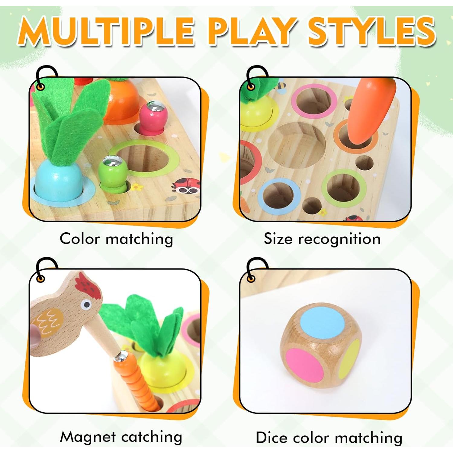 Juguete Educativo de Madera Ancaixin para Niños 1-3 Años